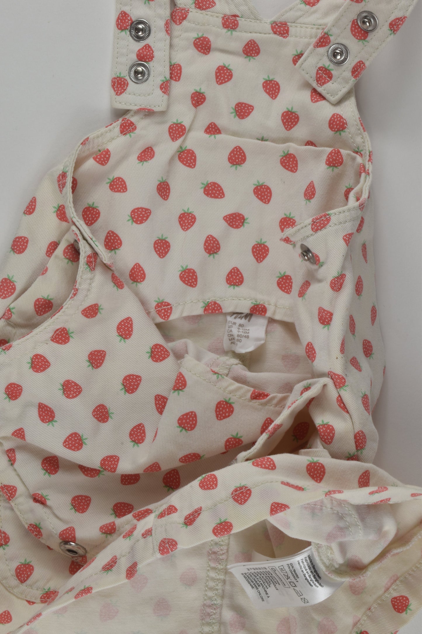 H&M Size 1 Strawberry Pinafore Dress