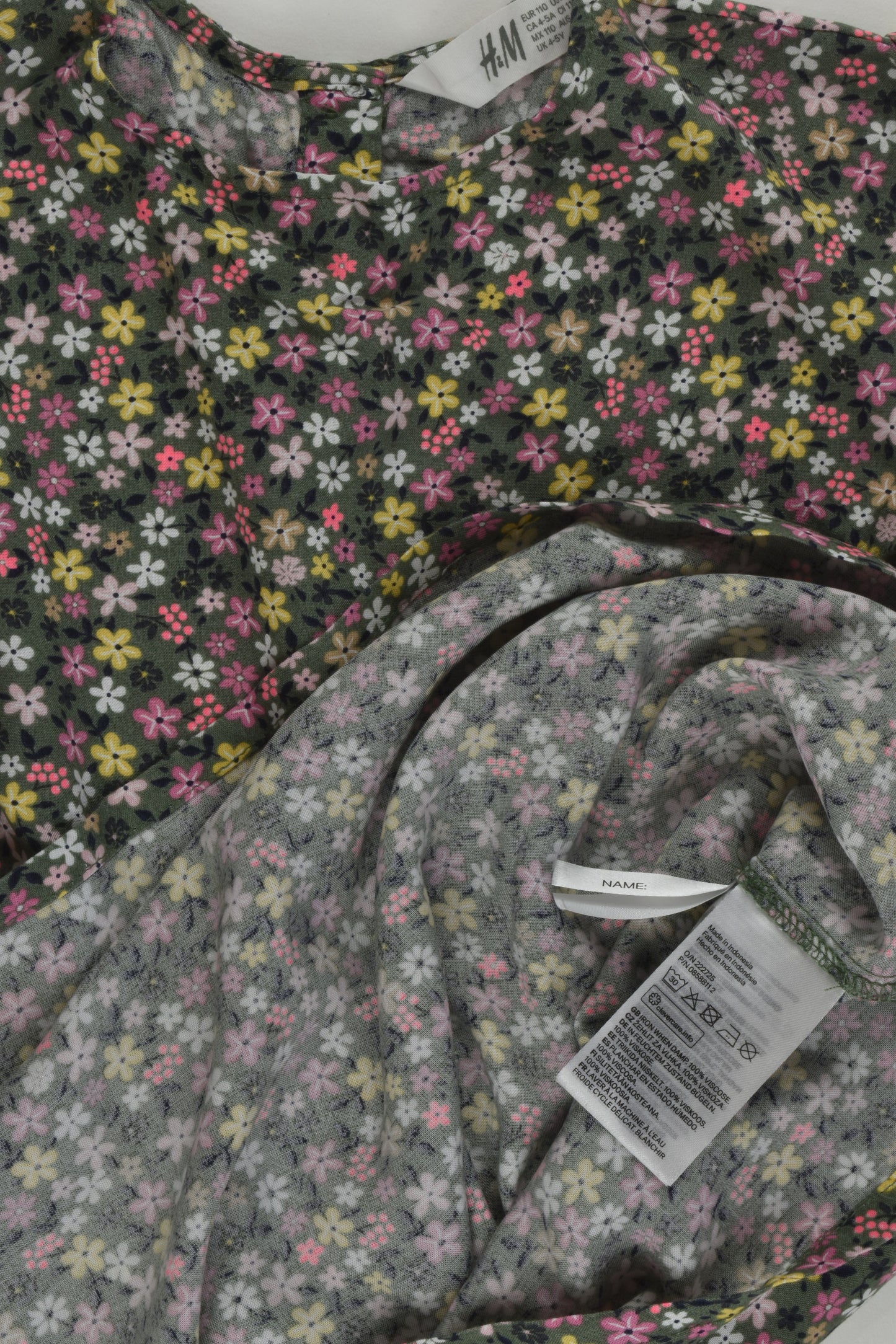 H&M Size 5 Floral Viscose Dress