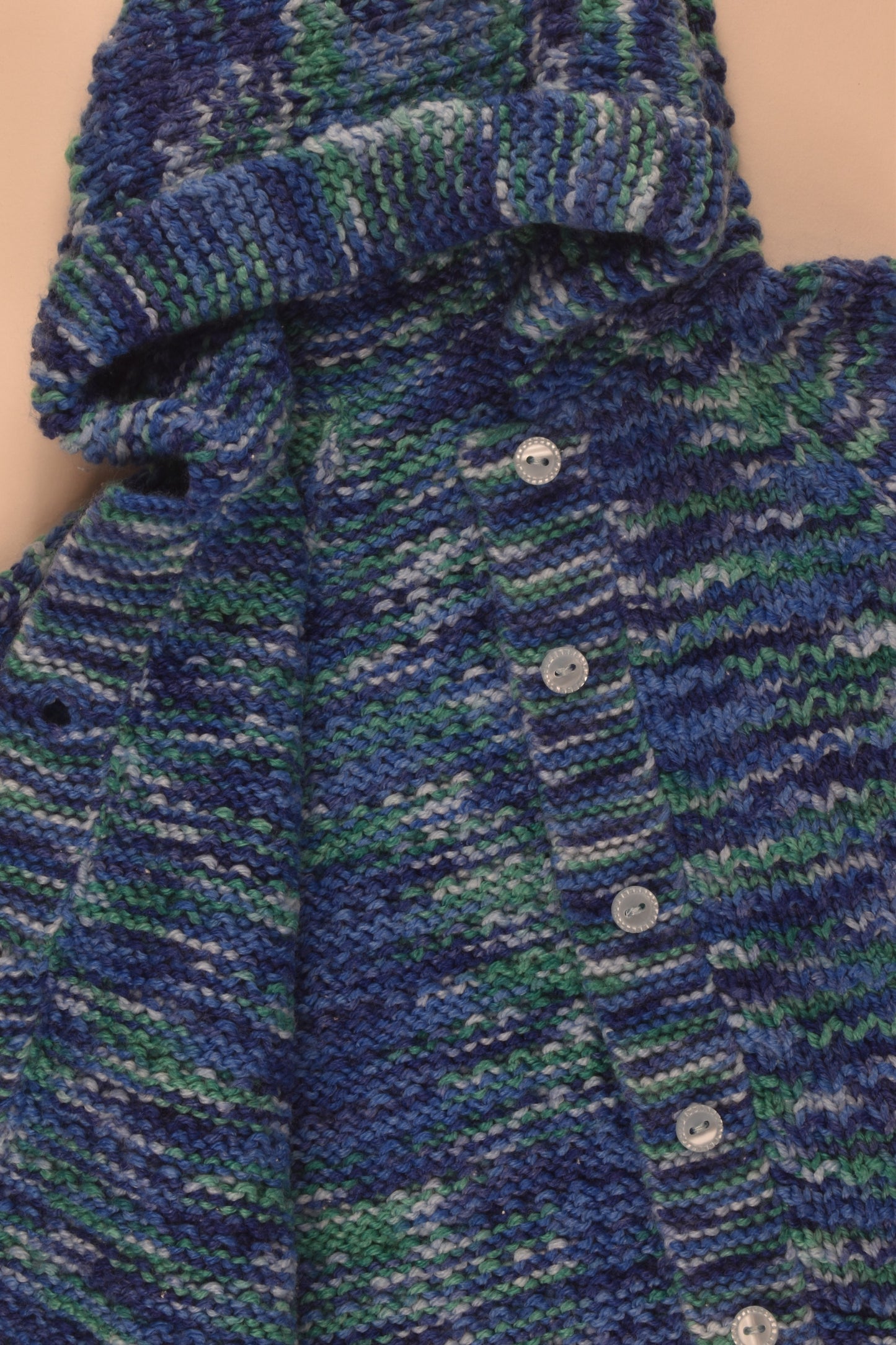Handmade Size 0 Knit Jumper with Hood