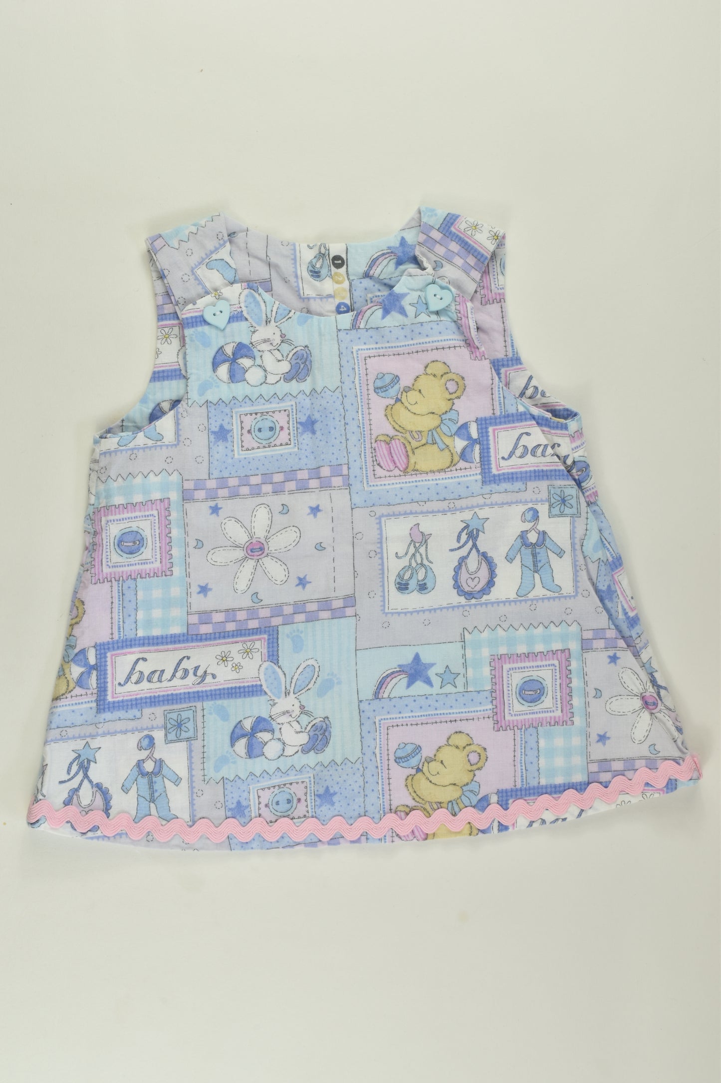 Handmade Size 00 Vintage Fabric Dress