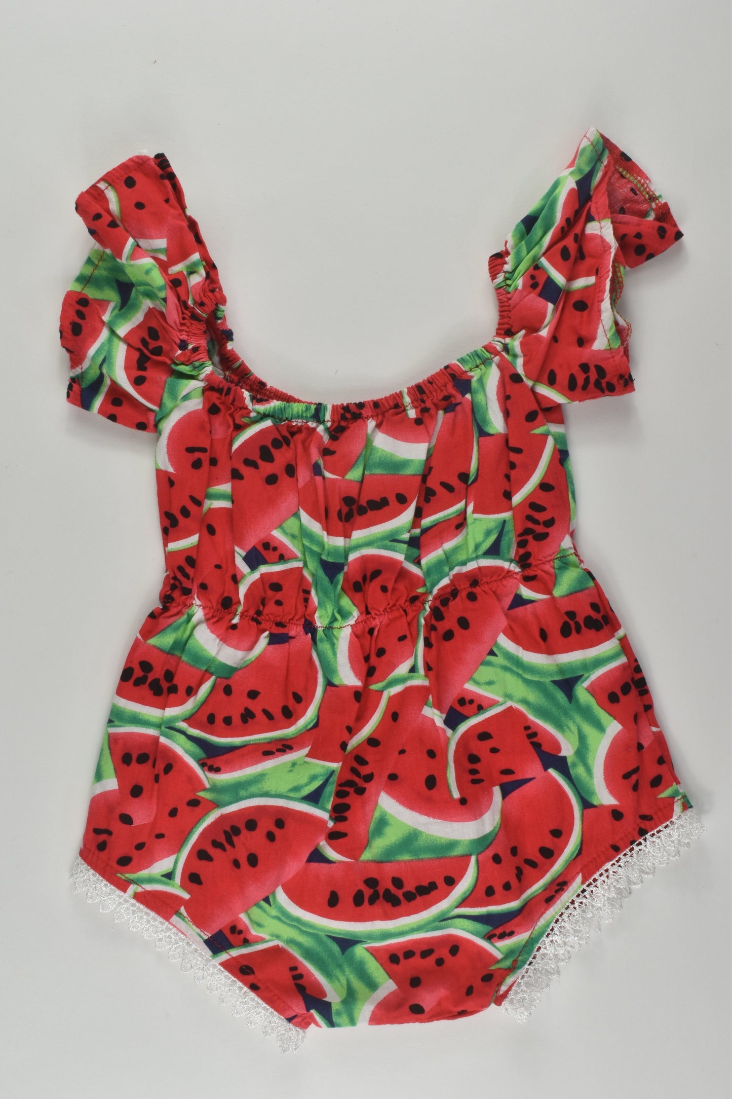 Handmade Size 00 Watermelon Romper