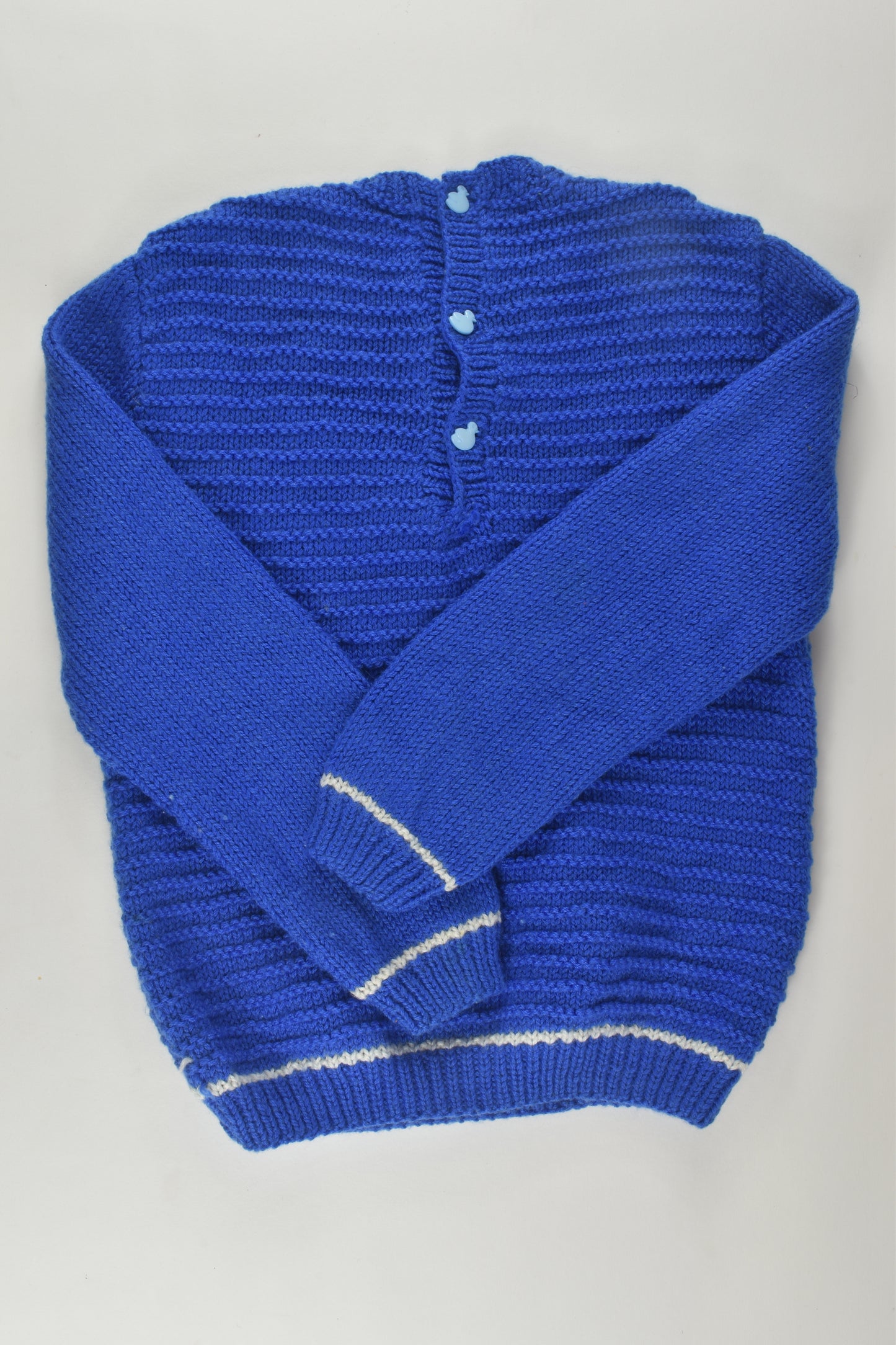 Handmade Size 6-8 Three Ducks Knit Jumper