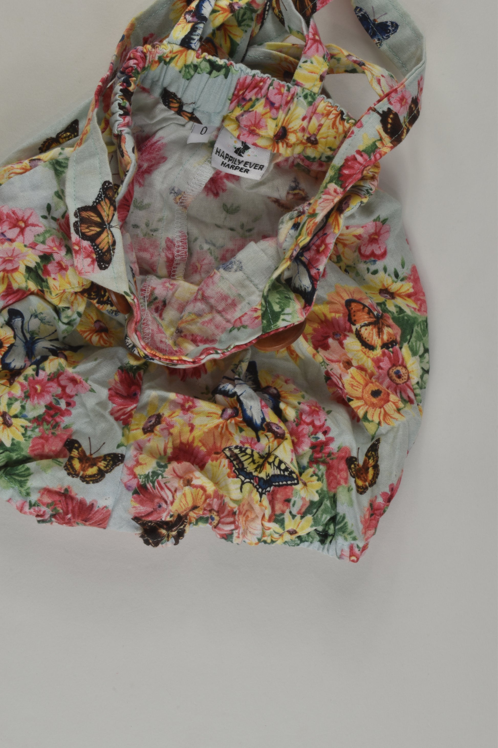 Happily Ever Harper Size 0 Floral Suspender Shorts