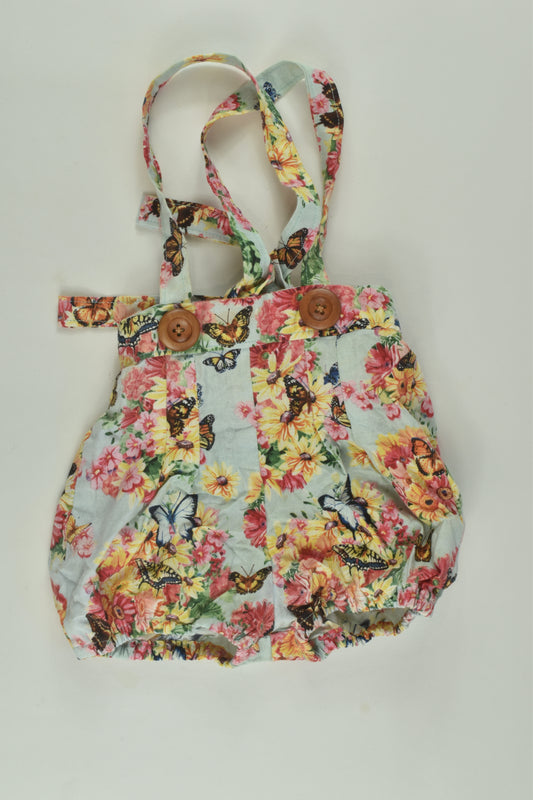 Happily Ever Harper Size 0 Floral Suspender Shorts