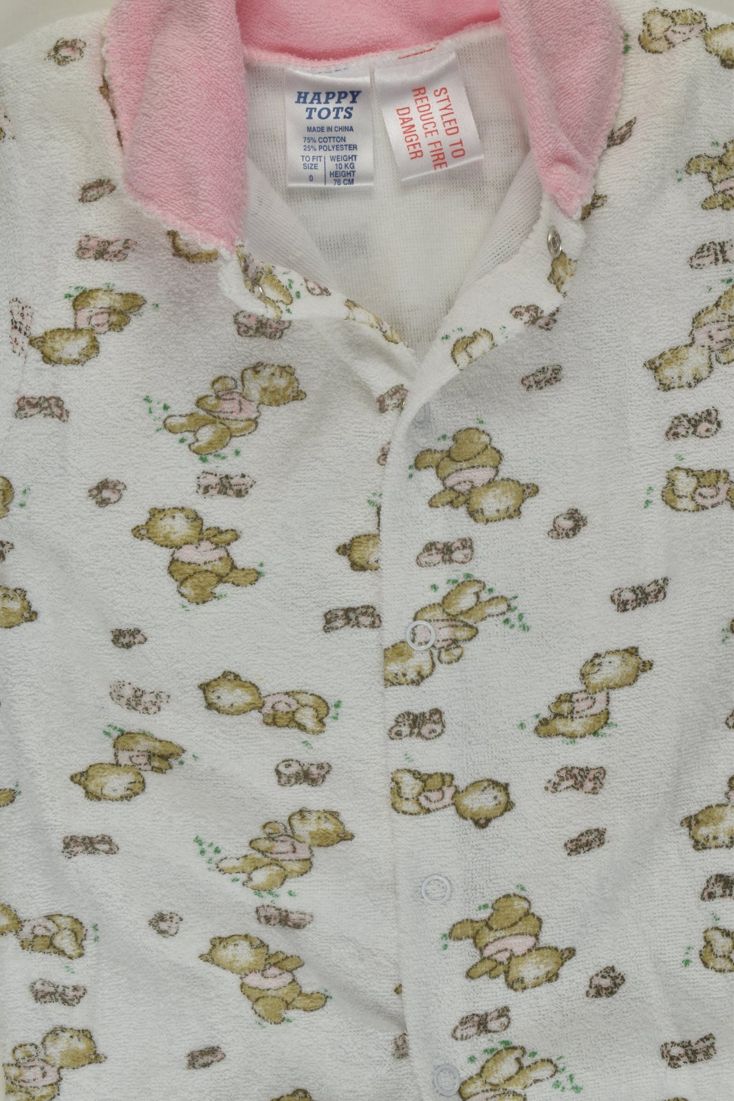 Happy Tots Size 0 Vintage Terry Romper