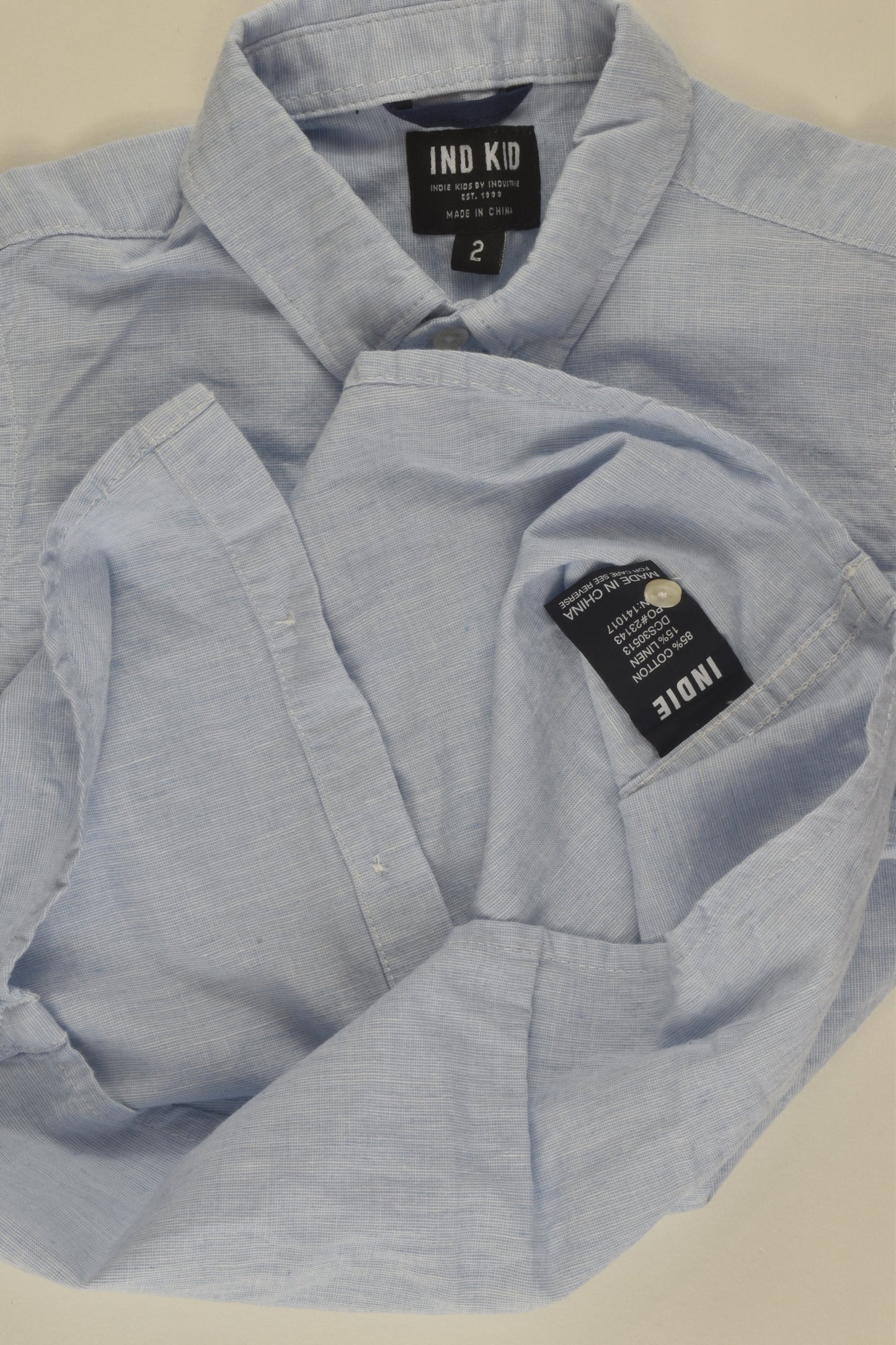 Indie Kids by Industrie Size 2 Linen Blend Shirt