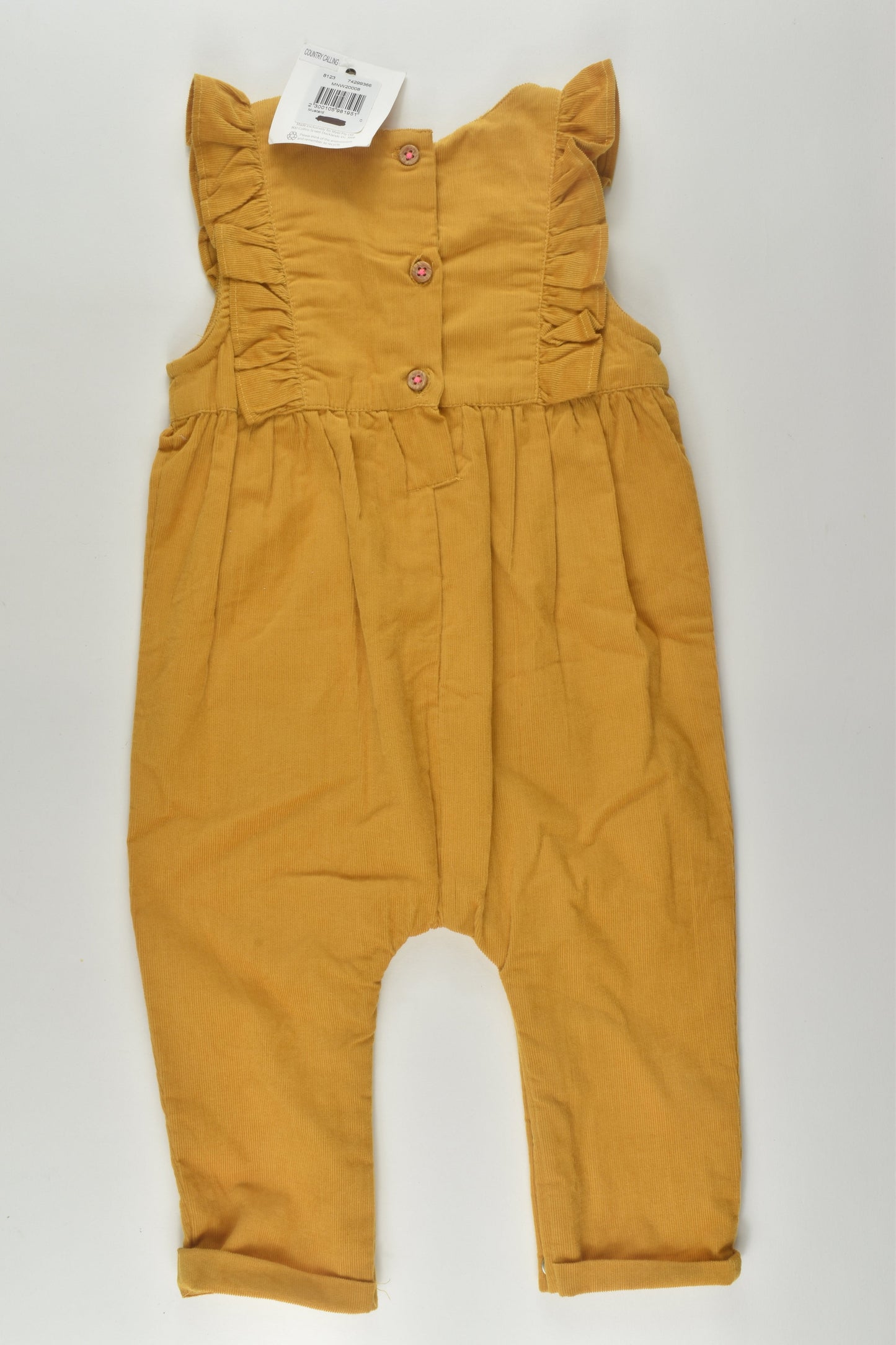 Jack & Milly Size 0 Lightweight Embroidery Cord Playsuit