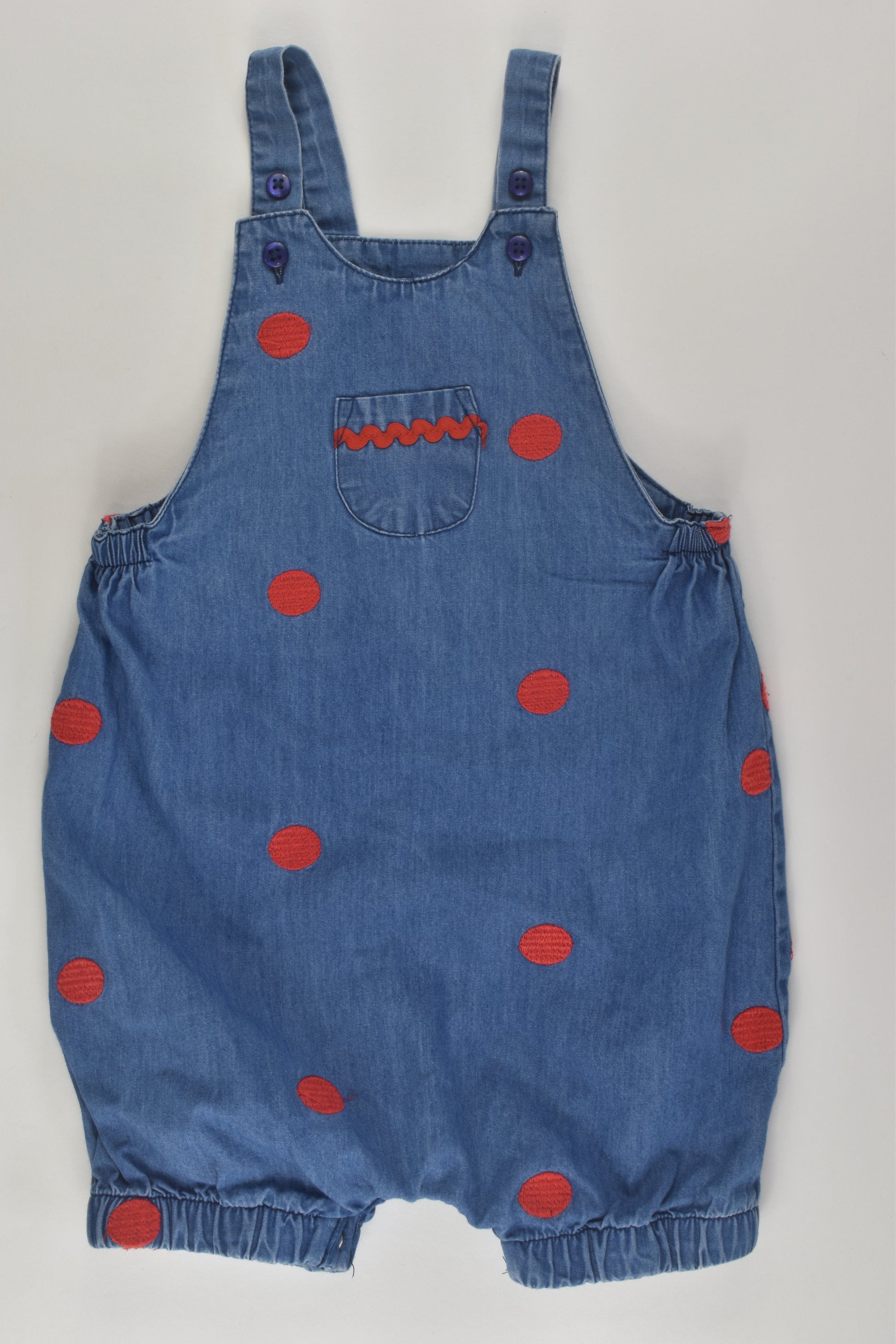 Jack & Milly Size 1 Lightwight Denim Short Overalls