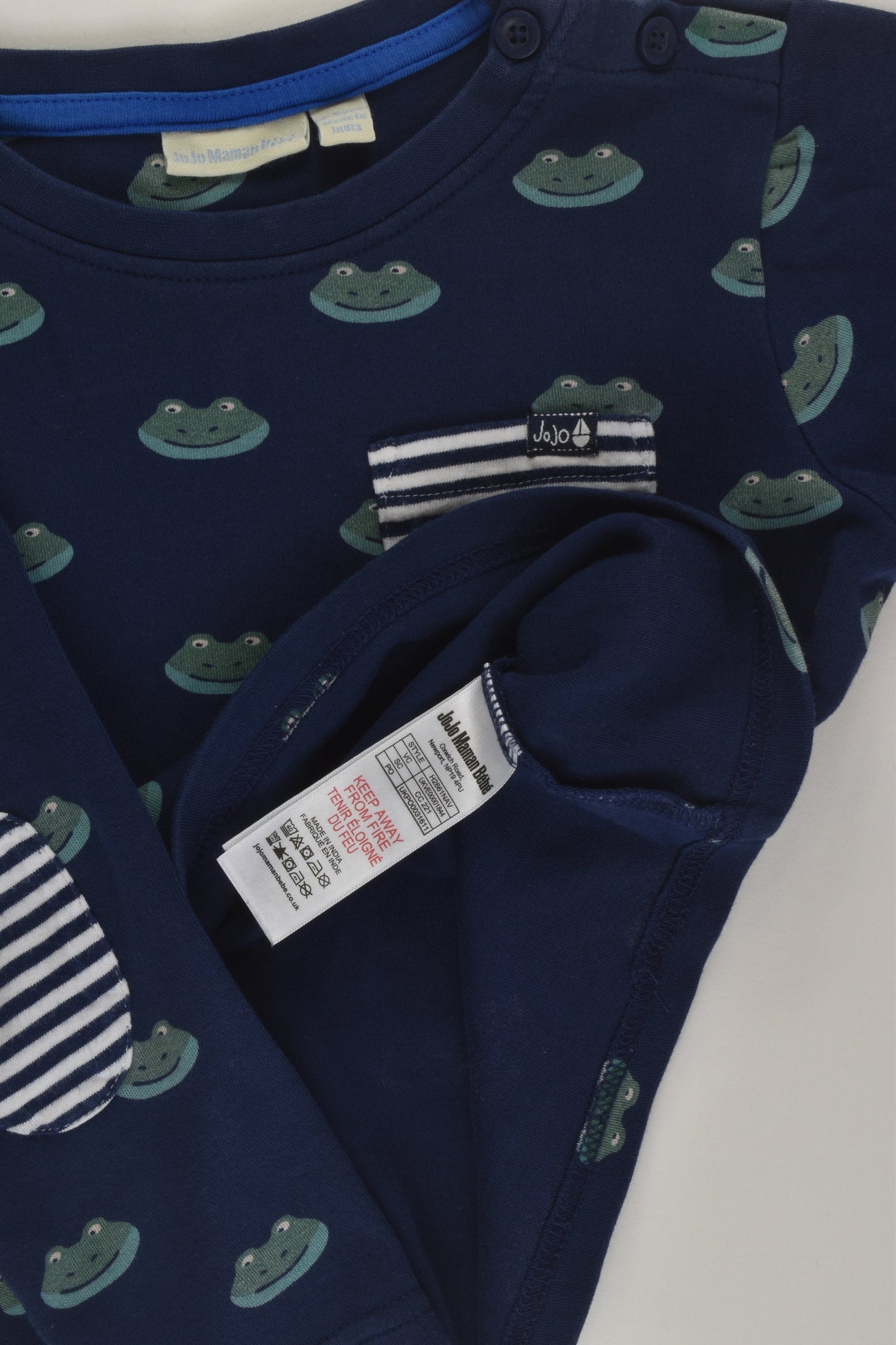 JoJo Maman Bébé Size 3-4 Frog Top