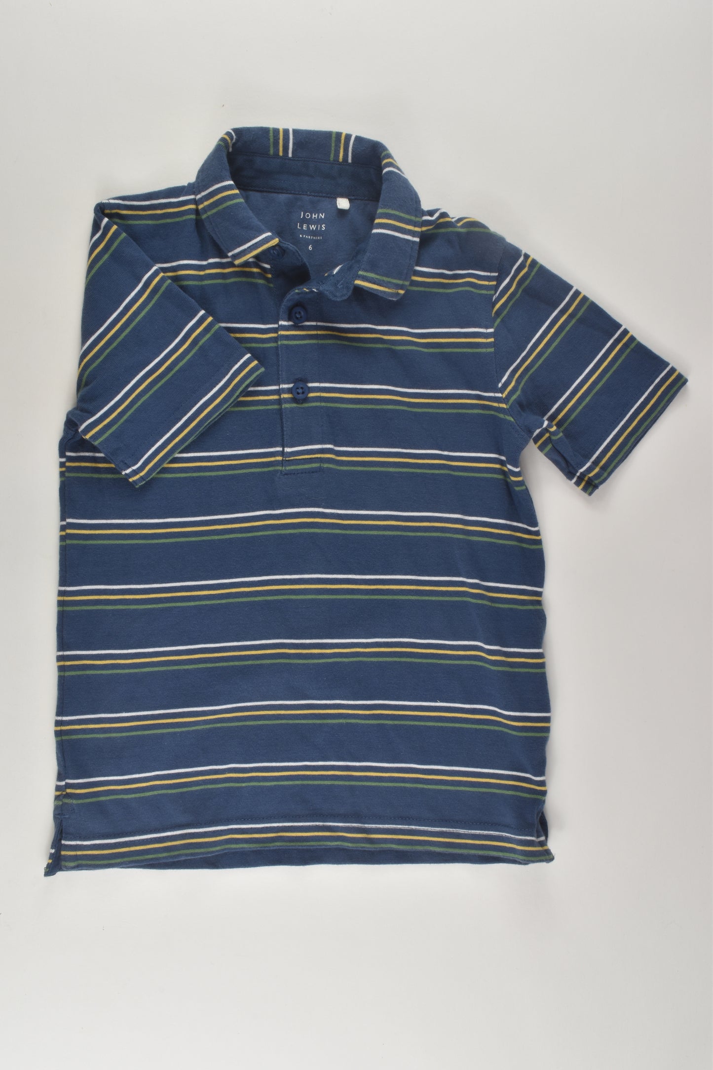 John Lewis Size 6 Blue Polo Shirt