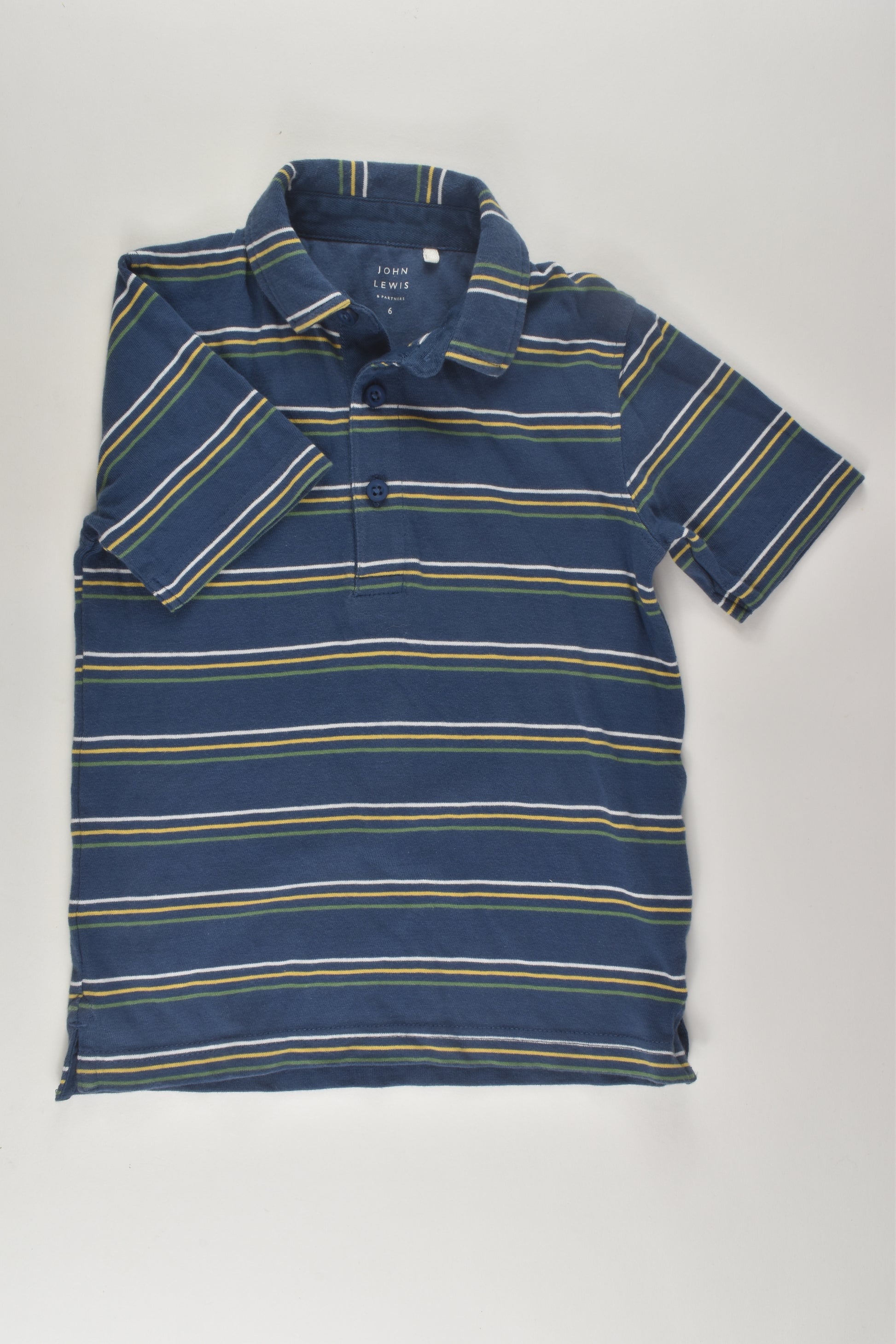 John Lewis Size 6 Blue Polo Shirt