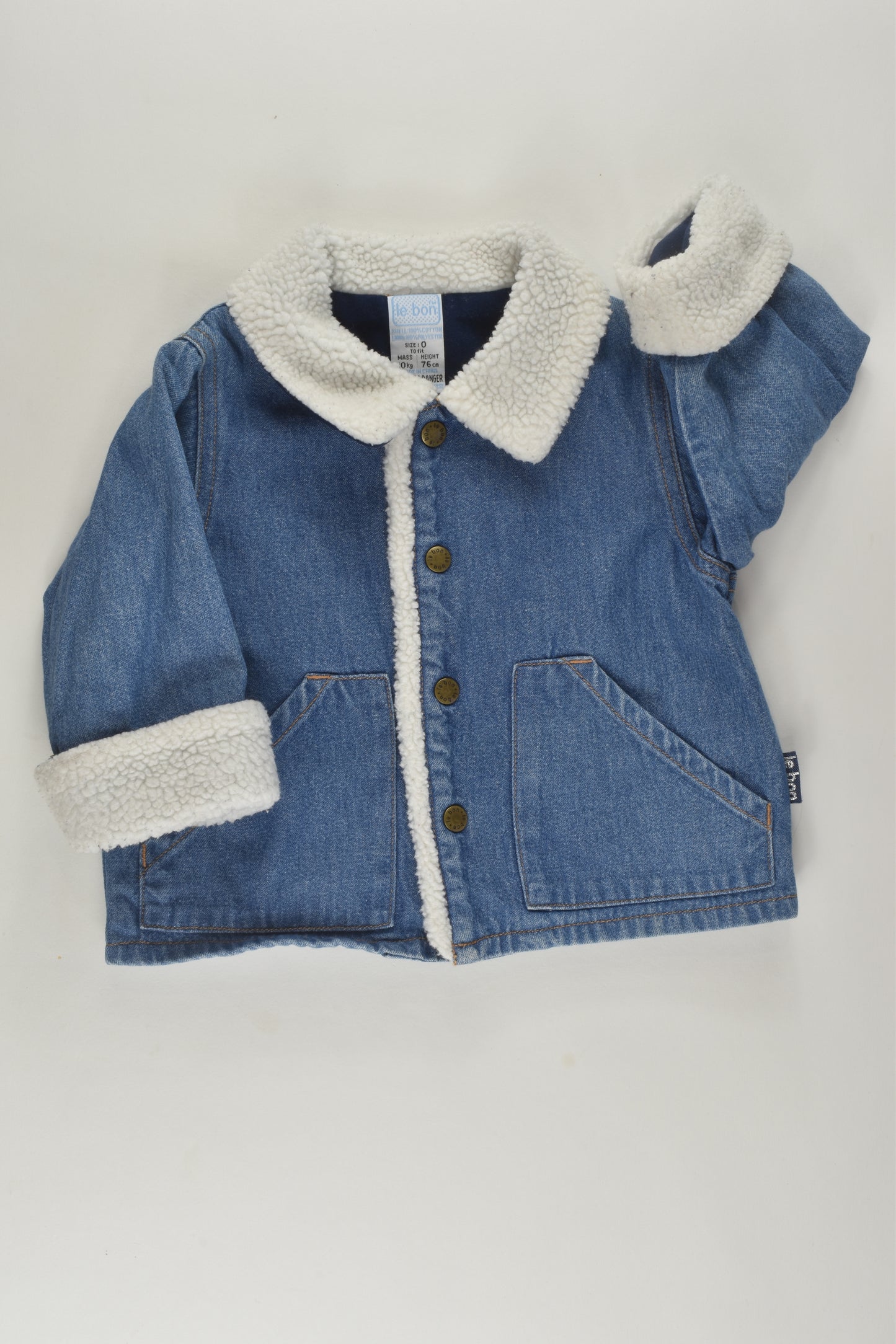 Le Bon Size 0 Lined Denim Jacket