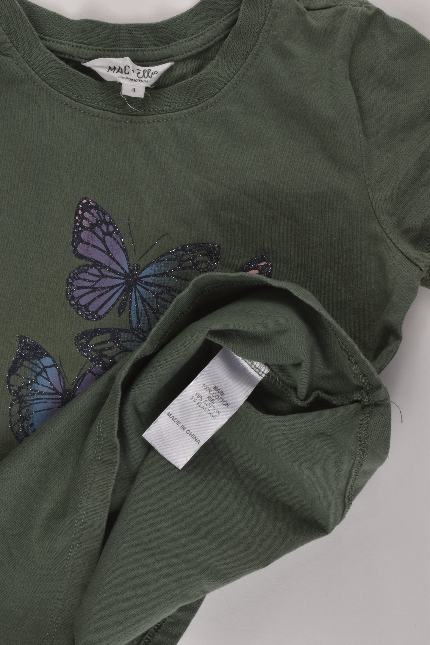 Mac & Ellie Size 4 Butterfly T-shirt