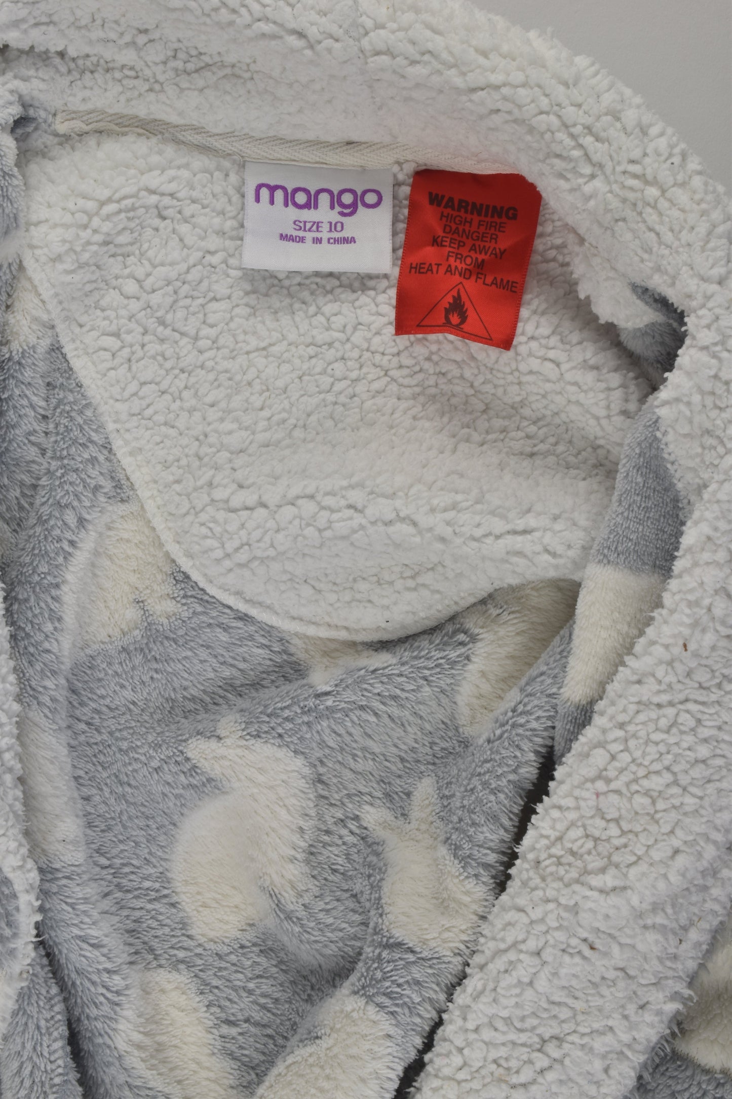 Mango Size 10 Bunny Dressing Gown