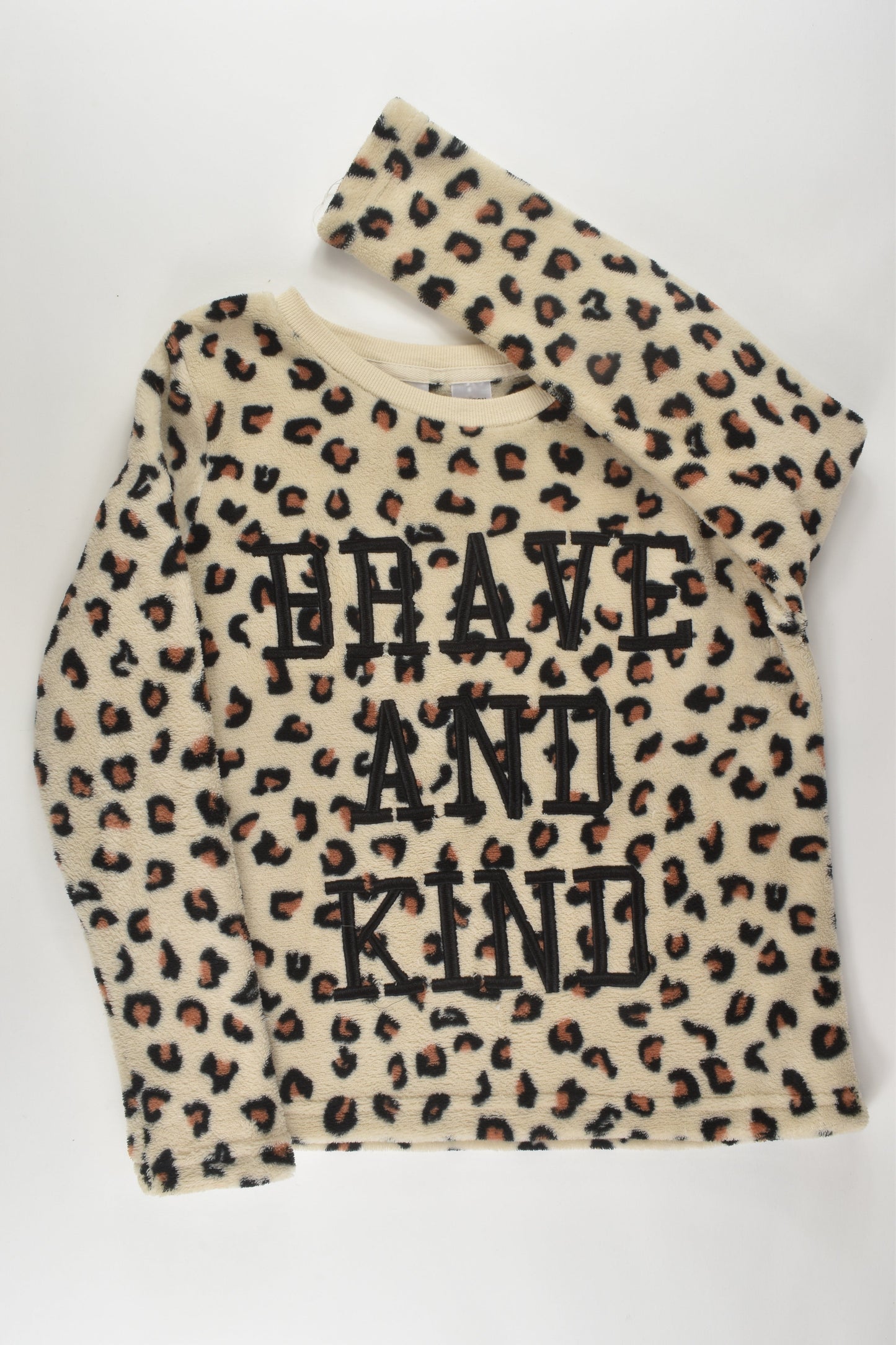 Mango Size 12 Leopard Print Fluffy Jumper