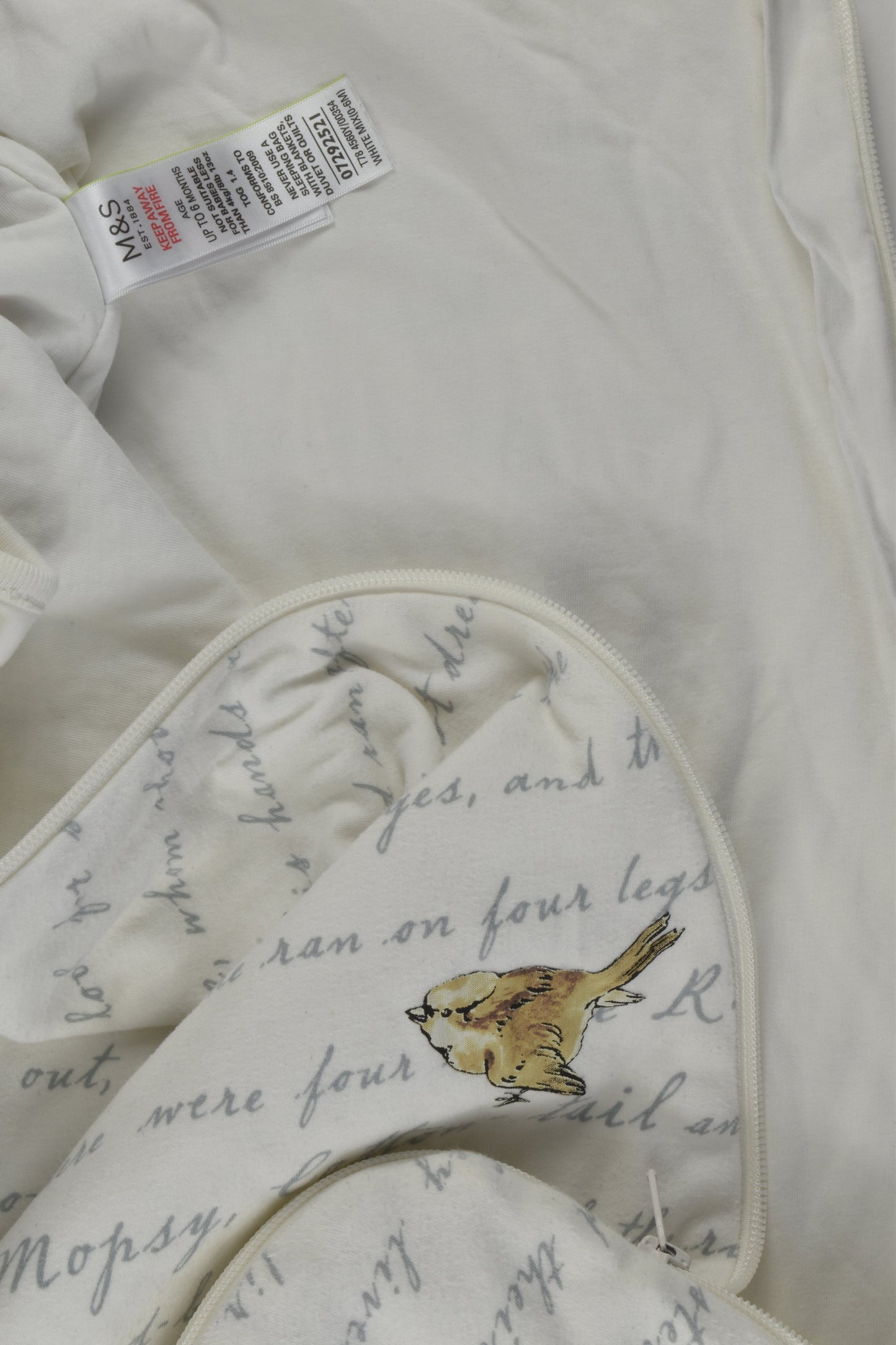 Marks & Spencer Size 000-00 Tog 1.4 Peter Rabbit Sleeping Bag