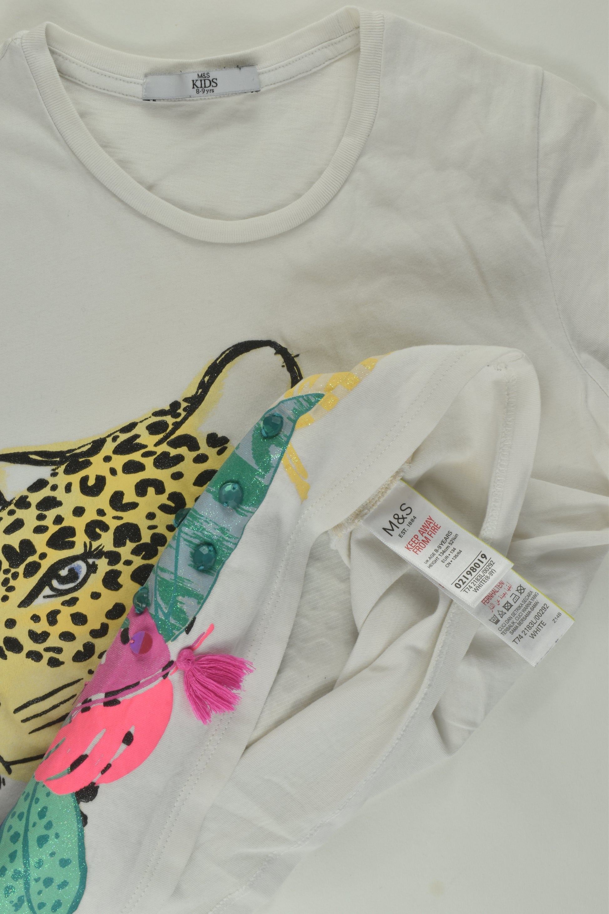 Marks & Spencer Size 8-9 Leopard T-shirt