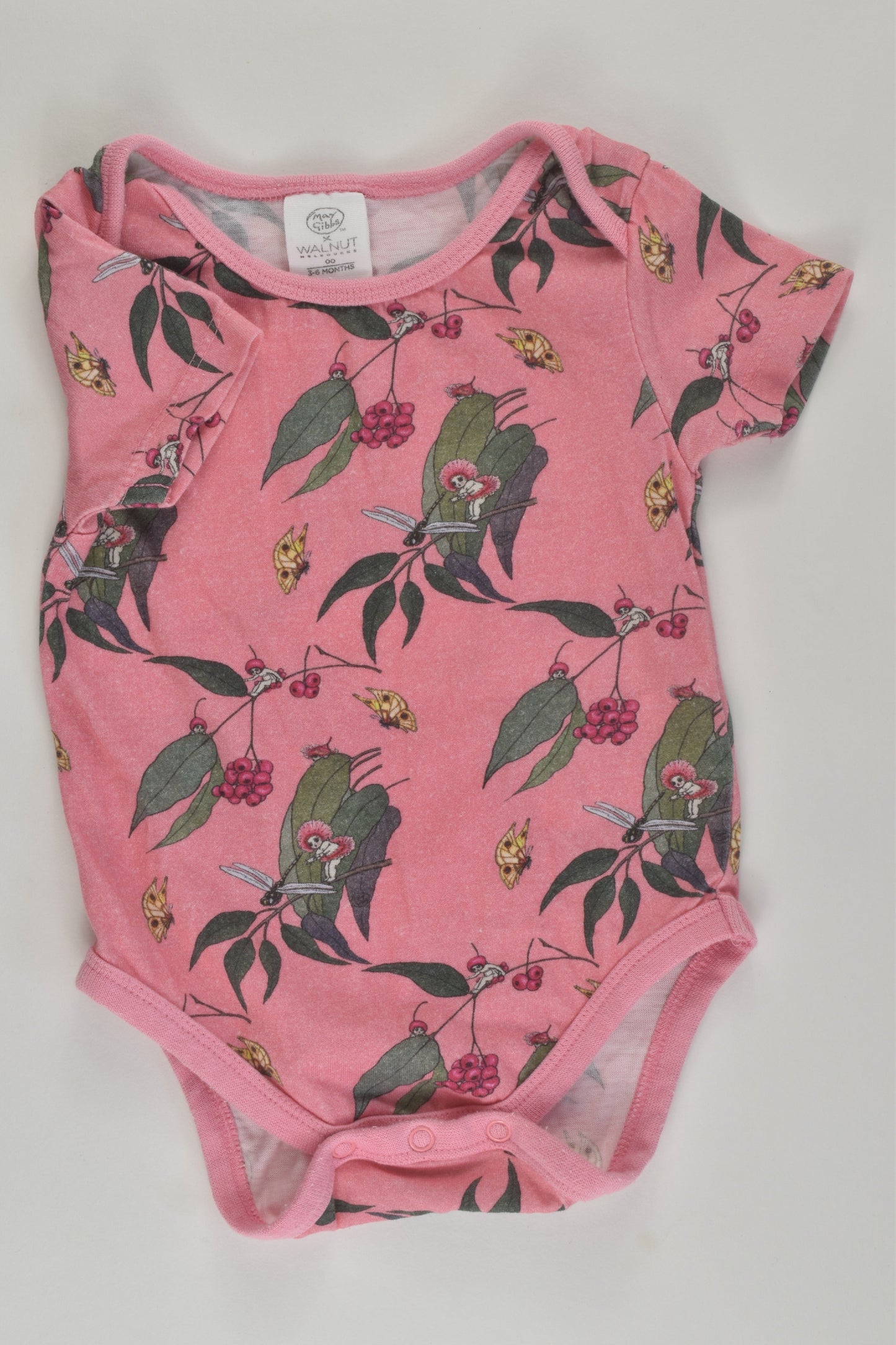 May Gibbs for Walnut Size 00 Gumnut Babies Bodysuit