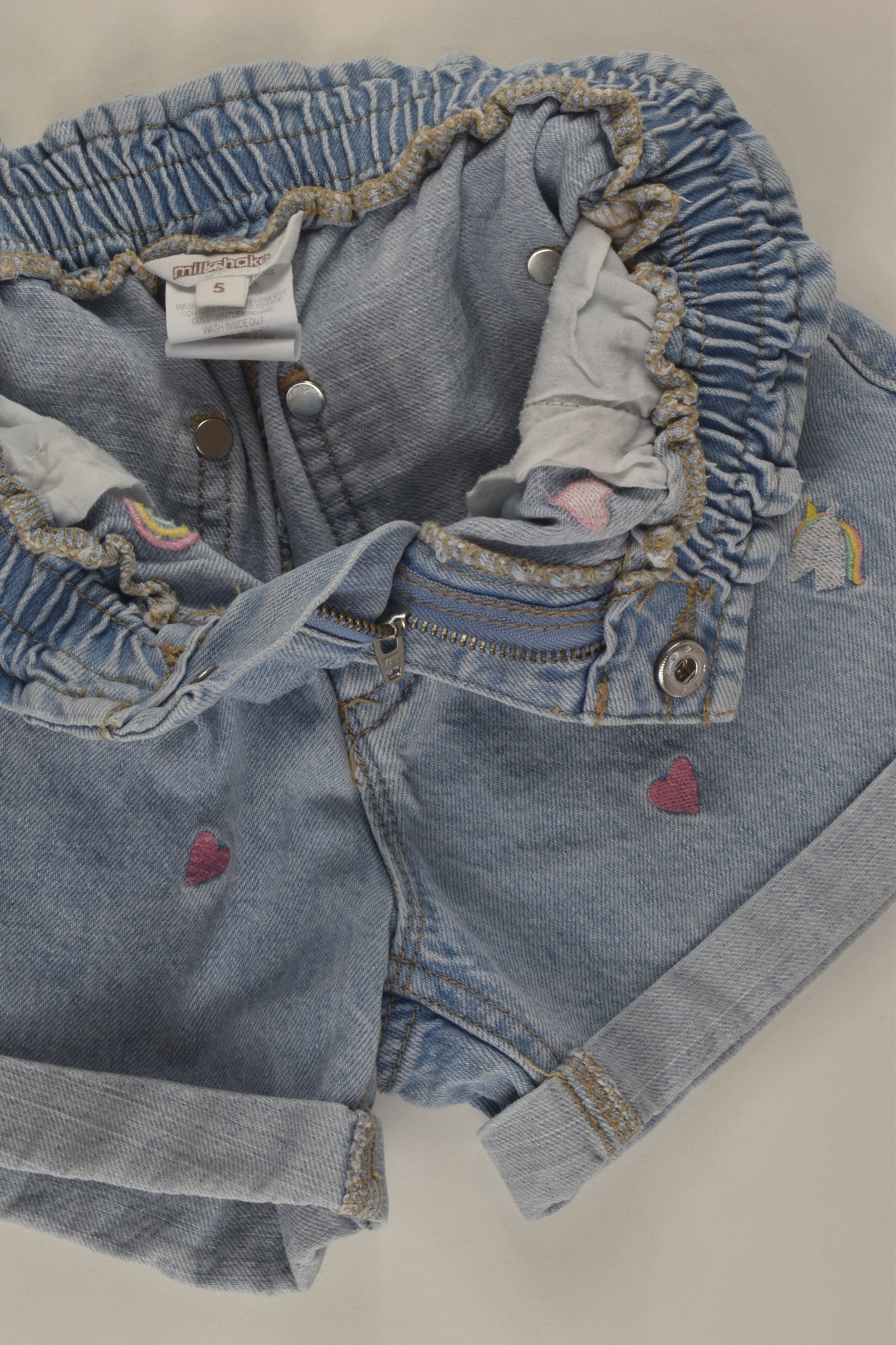 Milkshake Size 5 Unicorn Denim Shorts