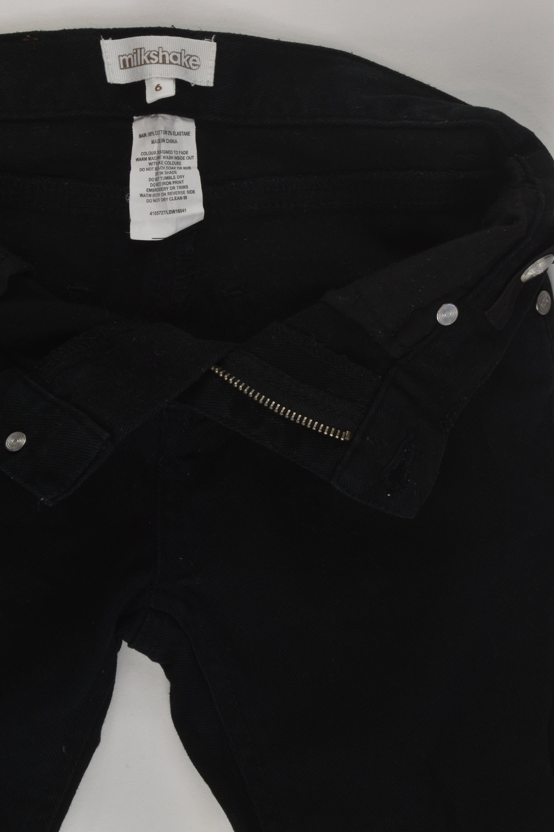 Milkshake Size 6 Black Denim Pants