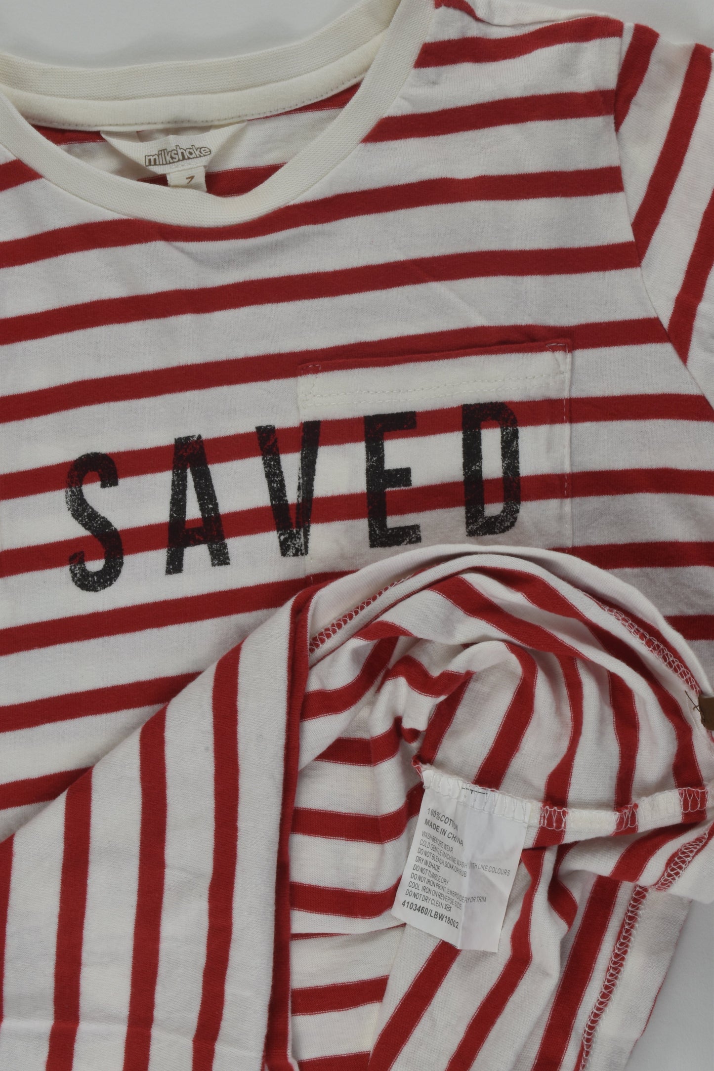 Milkshake Size 7 'I Saved the World Today' Top