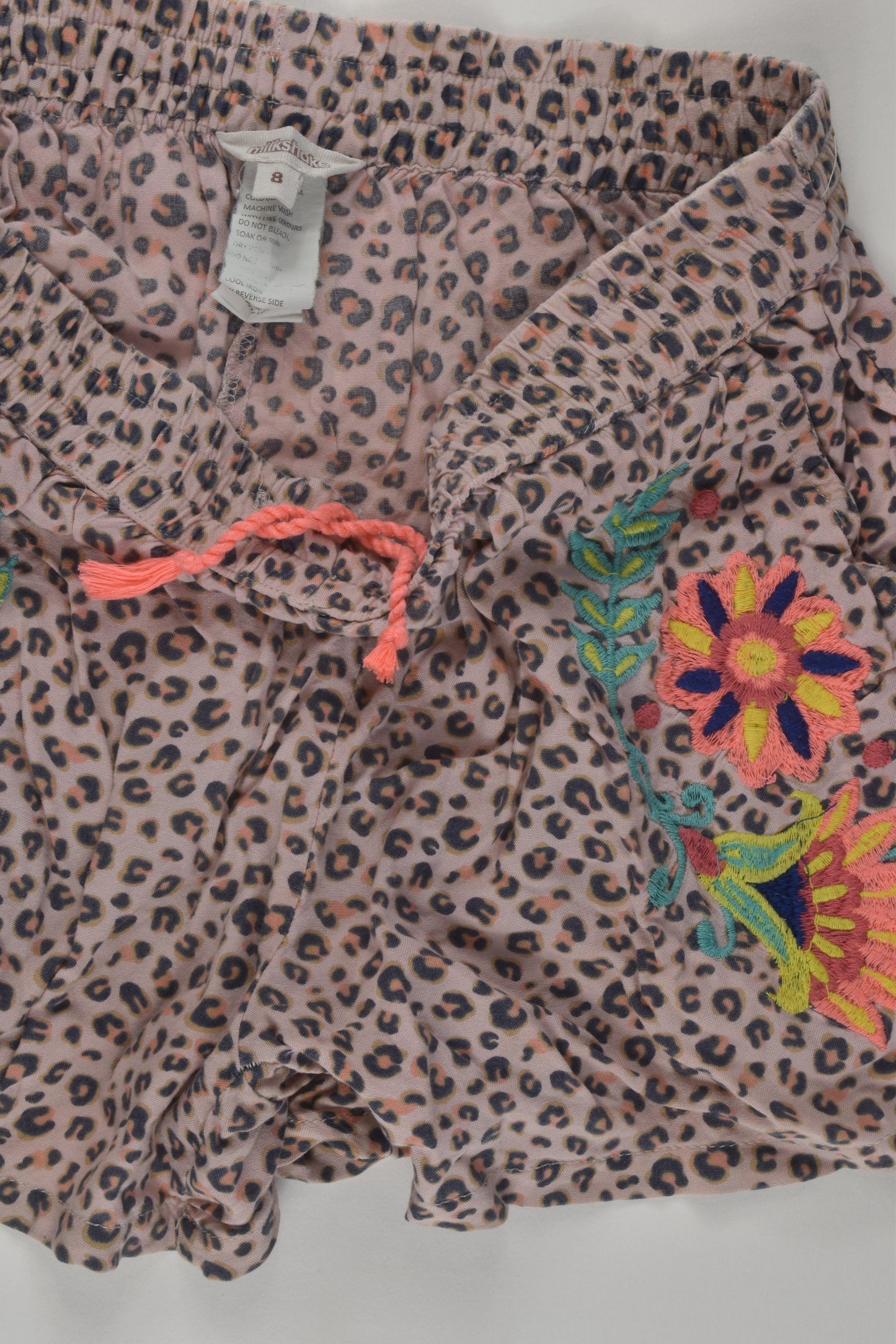 Milkshake Size 8 Viscose Embroidery Shorts