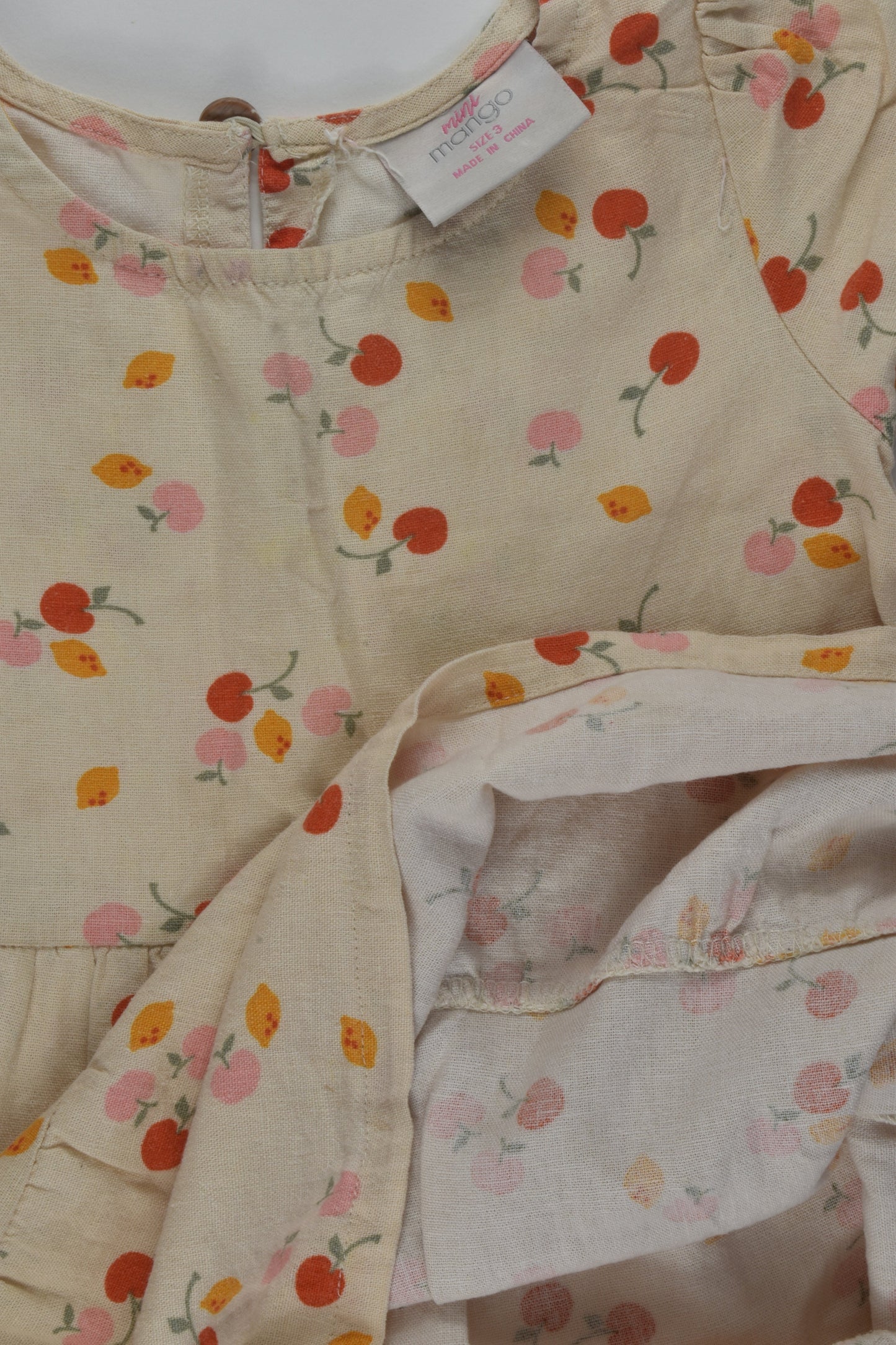 Mini Mango Size 3 Linen Blend Dress
