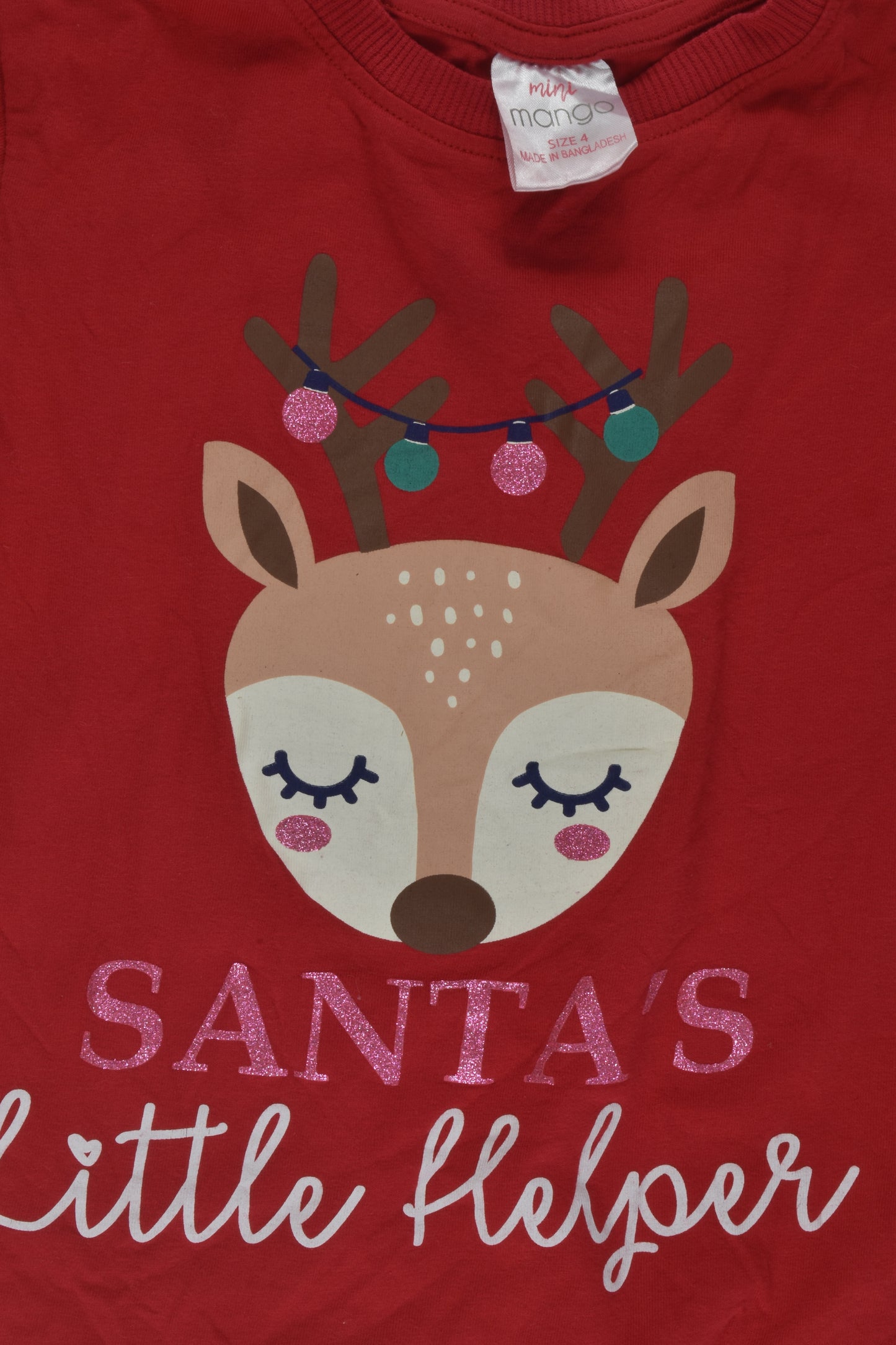 Mini Mango Size 4 Christmas T-shirt