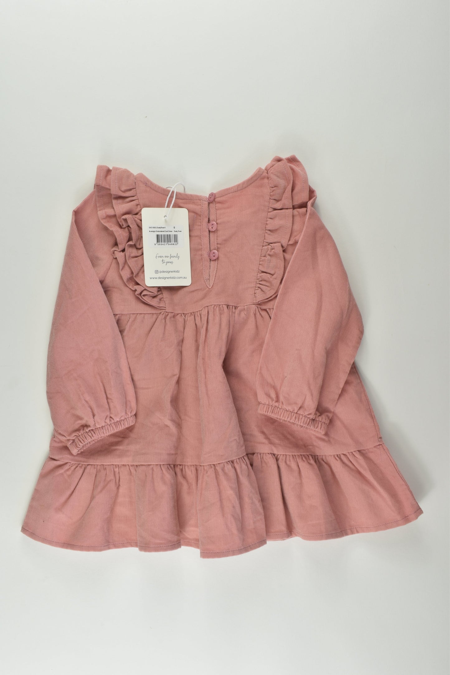 NEW Designer Kidz Size 0 Embroidery Cord Dress