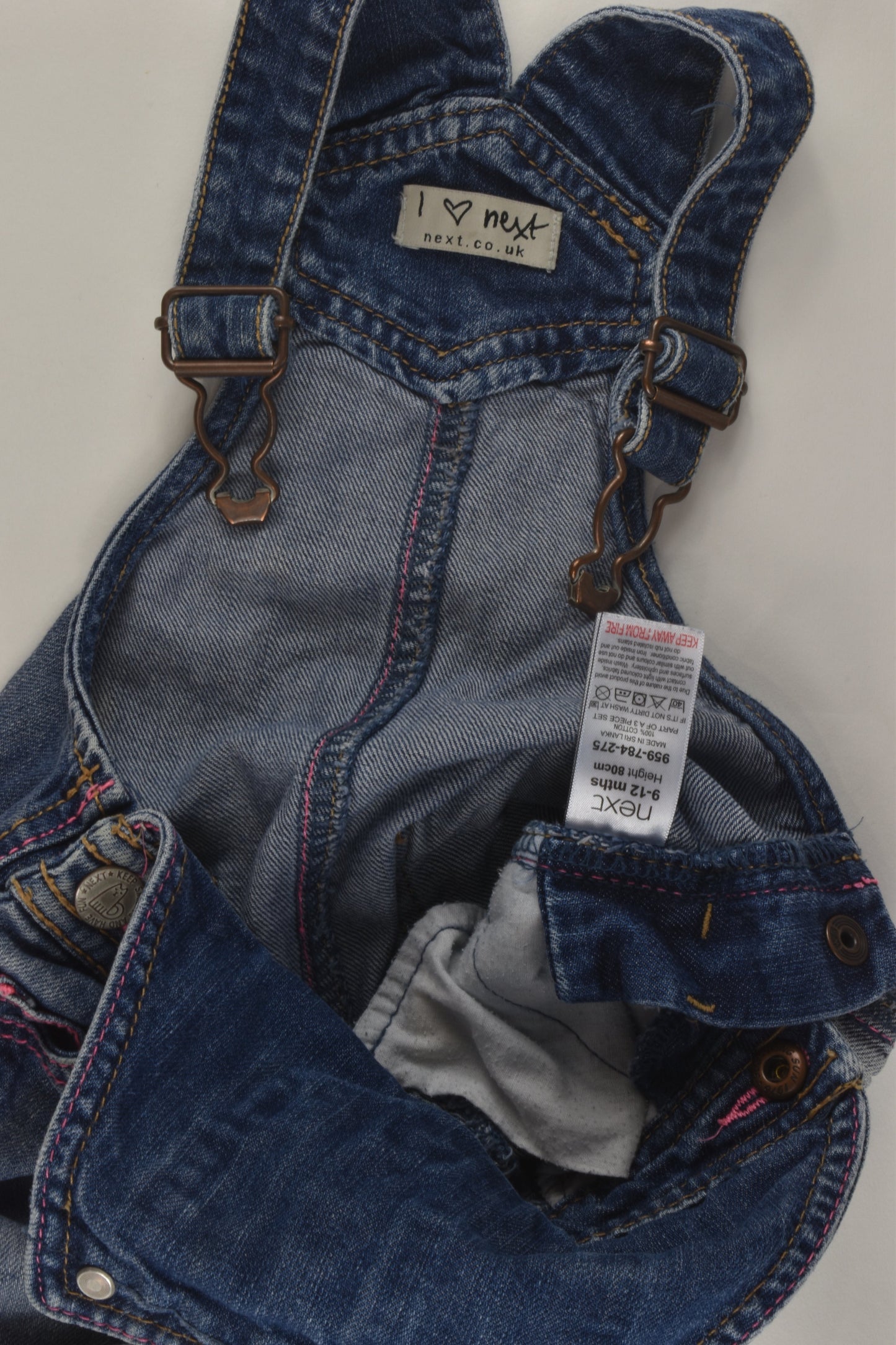 Next Size 0 Denim Short Overalls