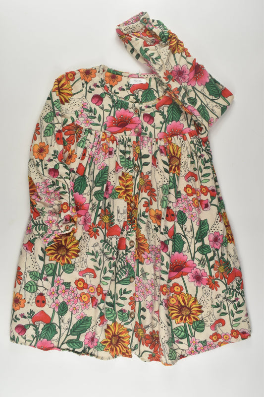 Next Size 4-5 Flowers, Mushrooms and Animals Dress