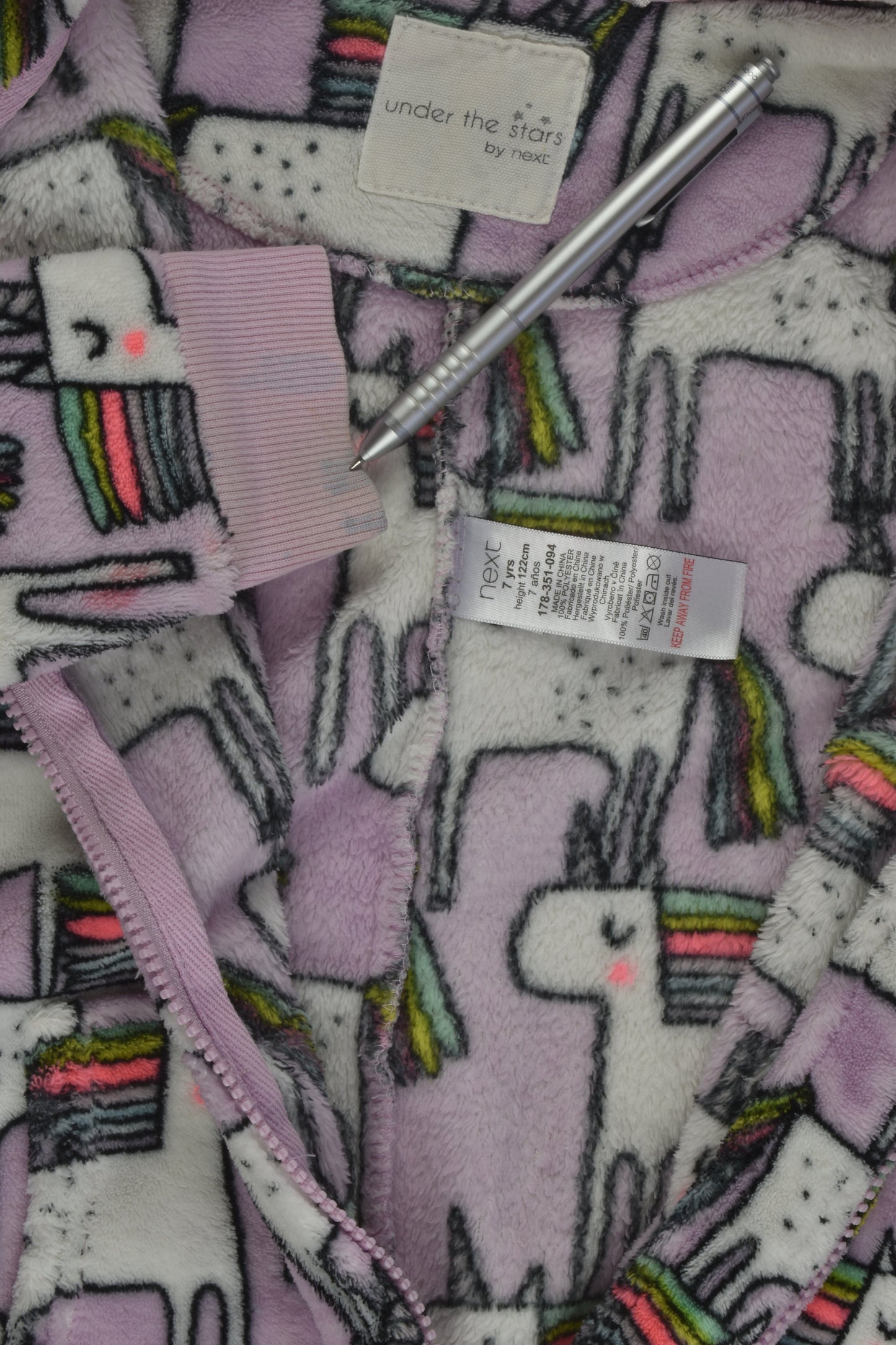 Next Size 7 Unicorn Warm One Piece