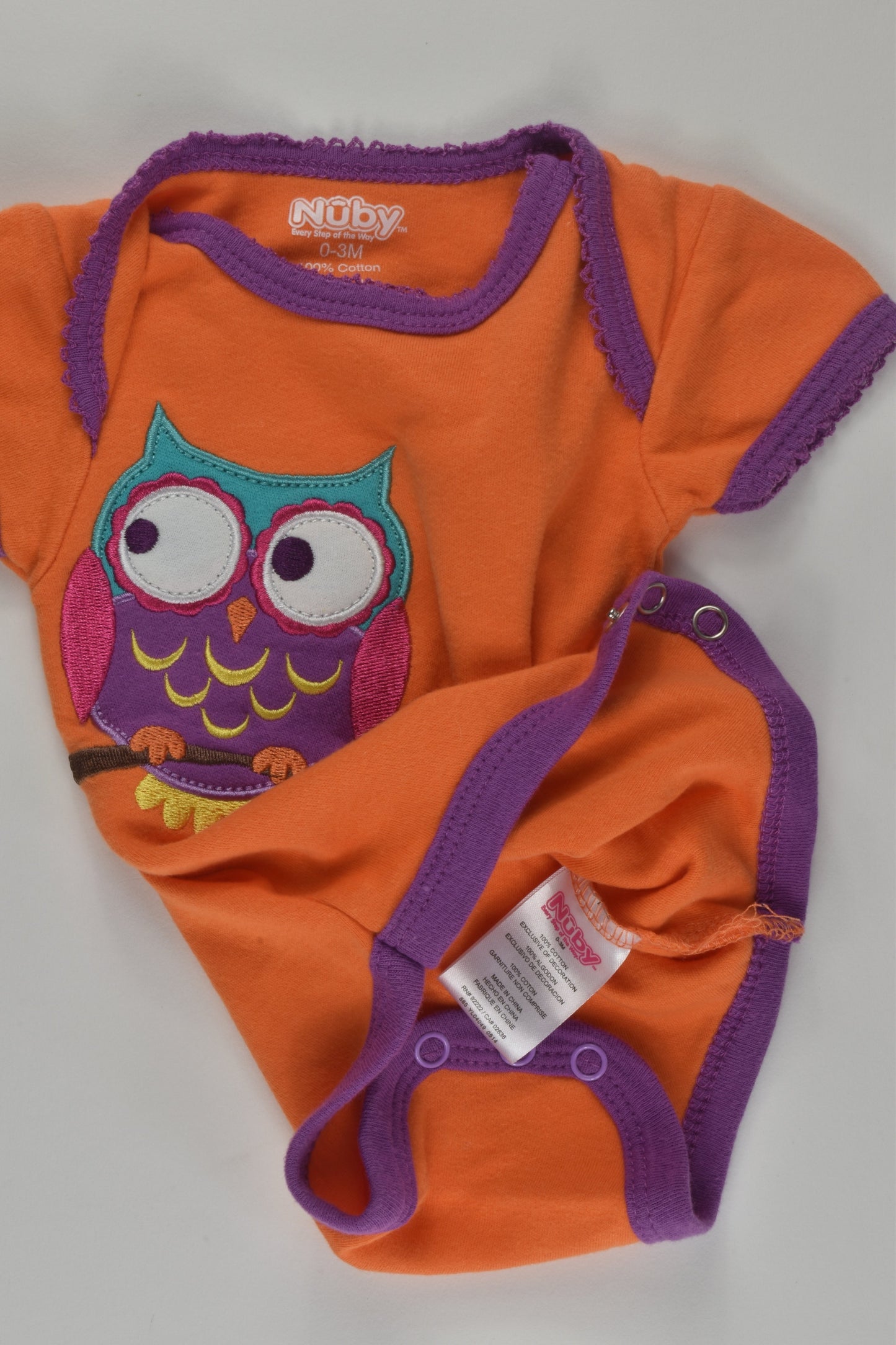 Nuby Size 000 Owl Bodysuit