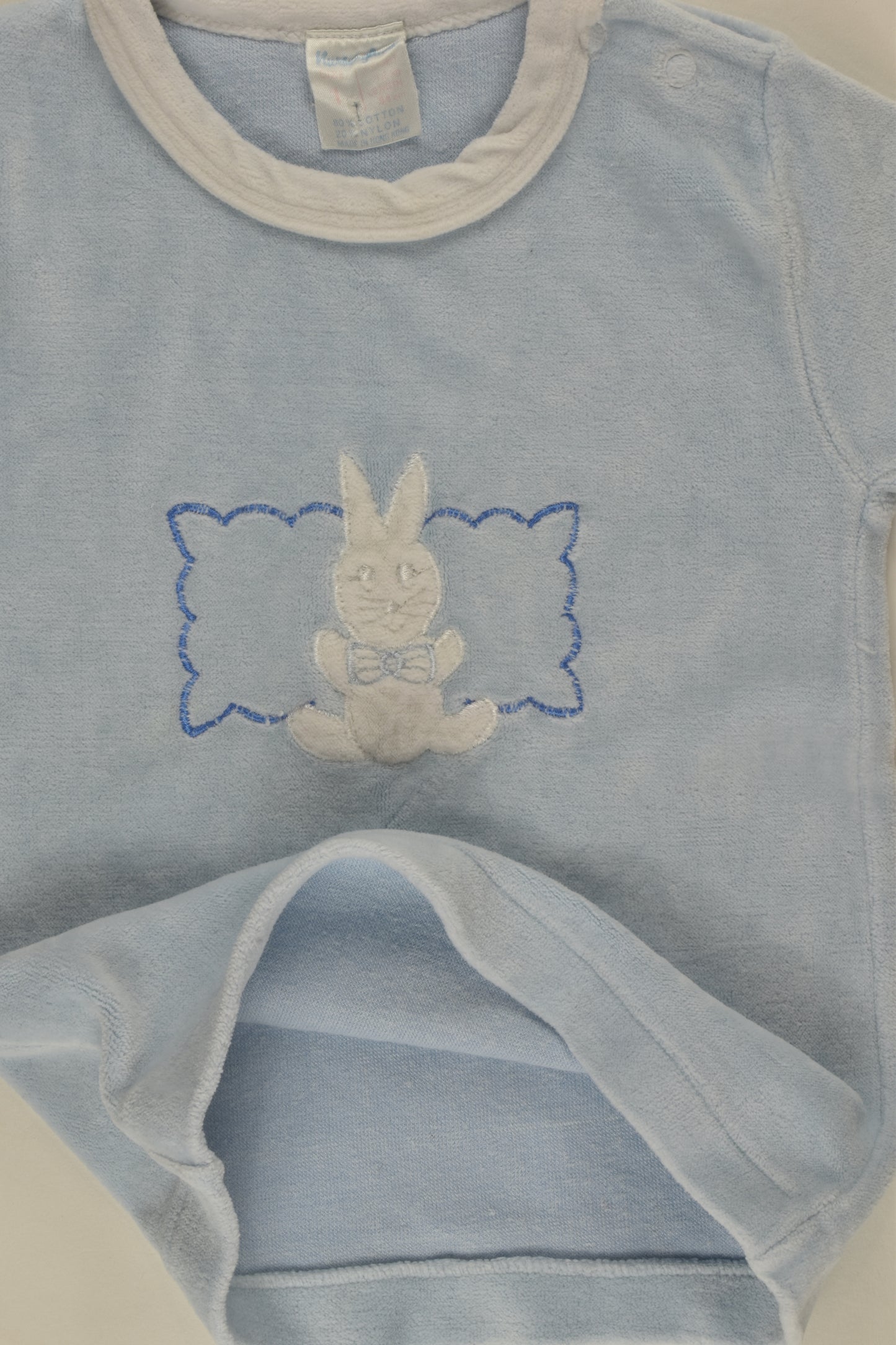 Nurseryland Size 1 Vintage Bunny Velour T-shirt
