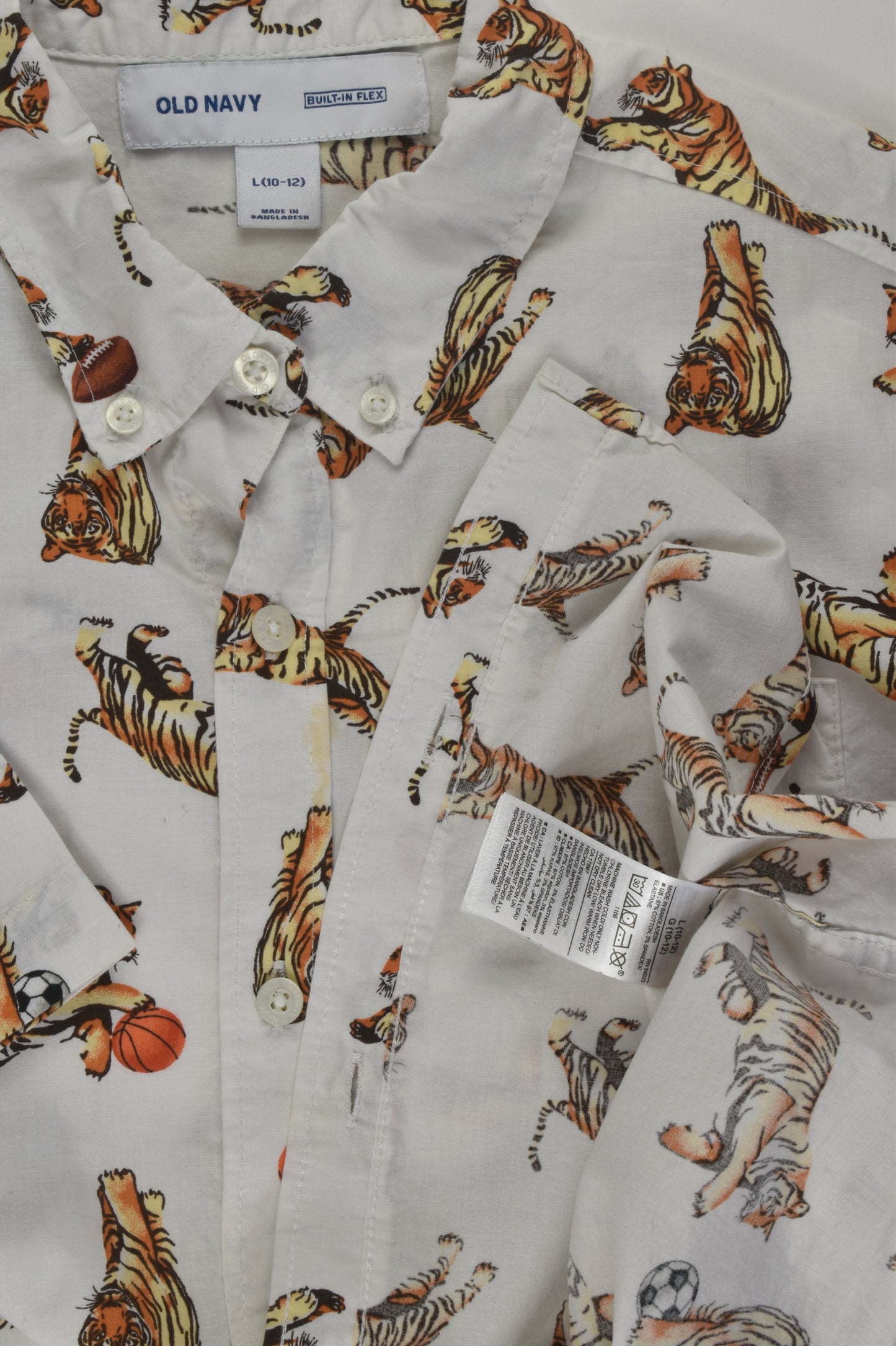 Old Navy Size 10-12 Tiger Shirt
