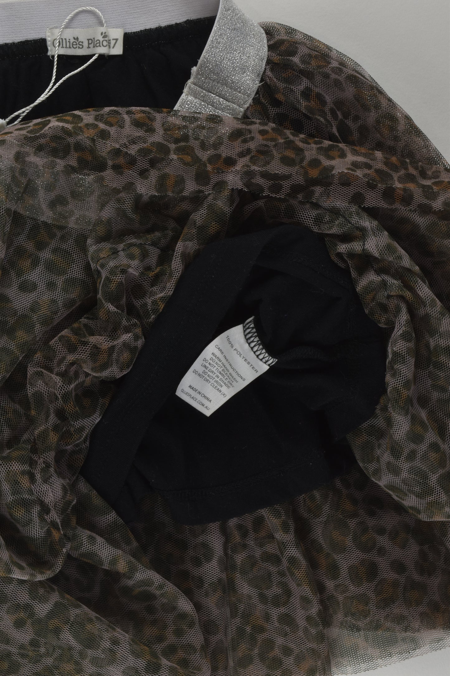 Ollie's Place Size 7 Leopard Tulle Skirt