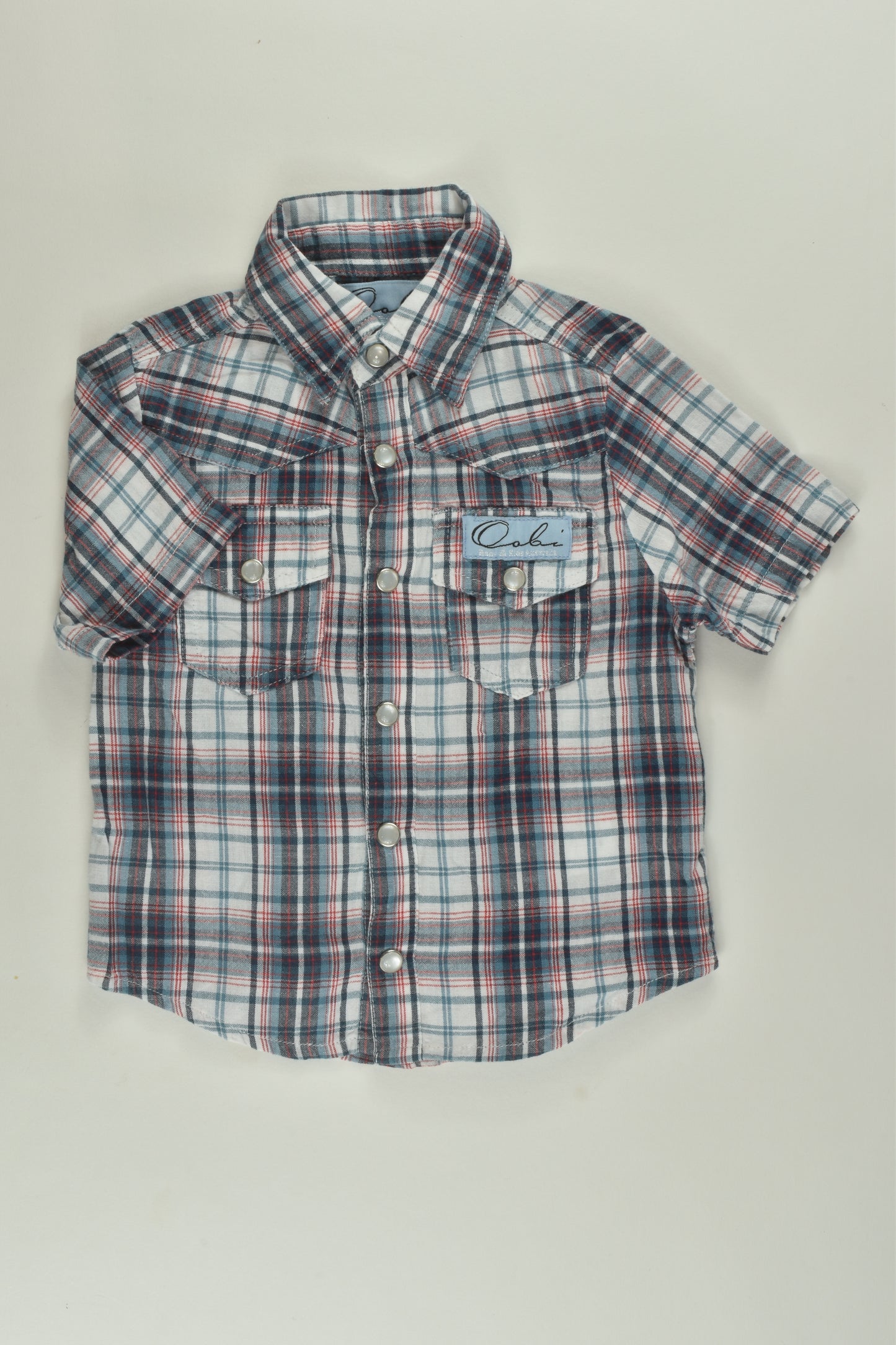 Oobi Size 1 Checked Button-up Shirt