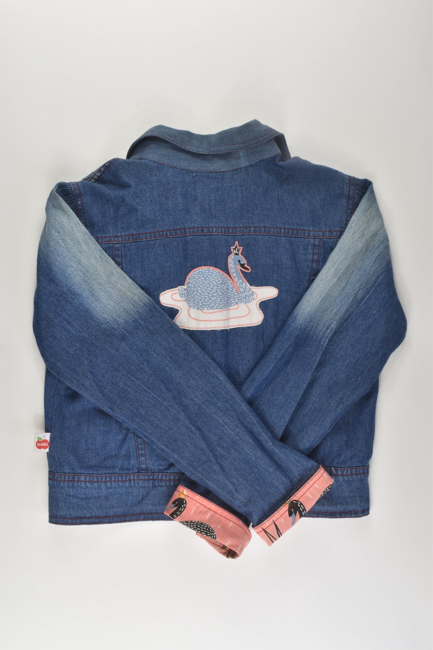 Oobi Size 12 Swan Denim Jacket