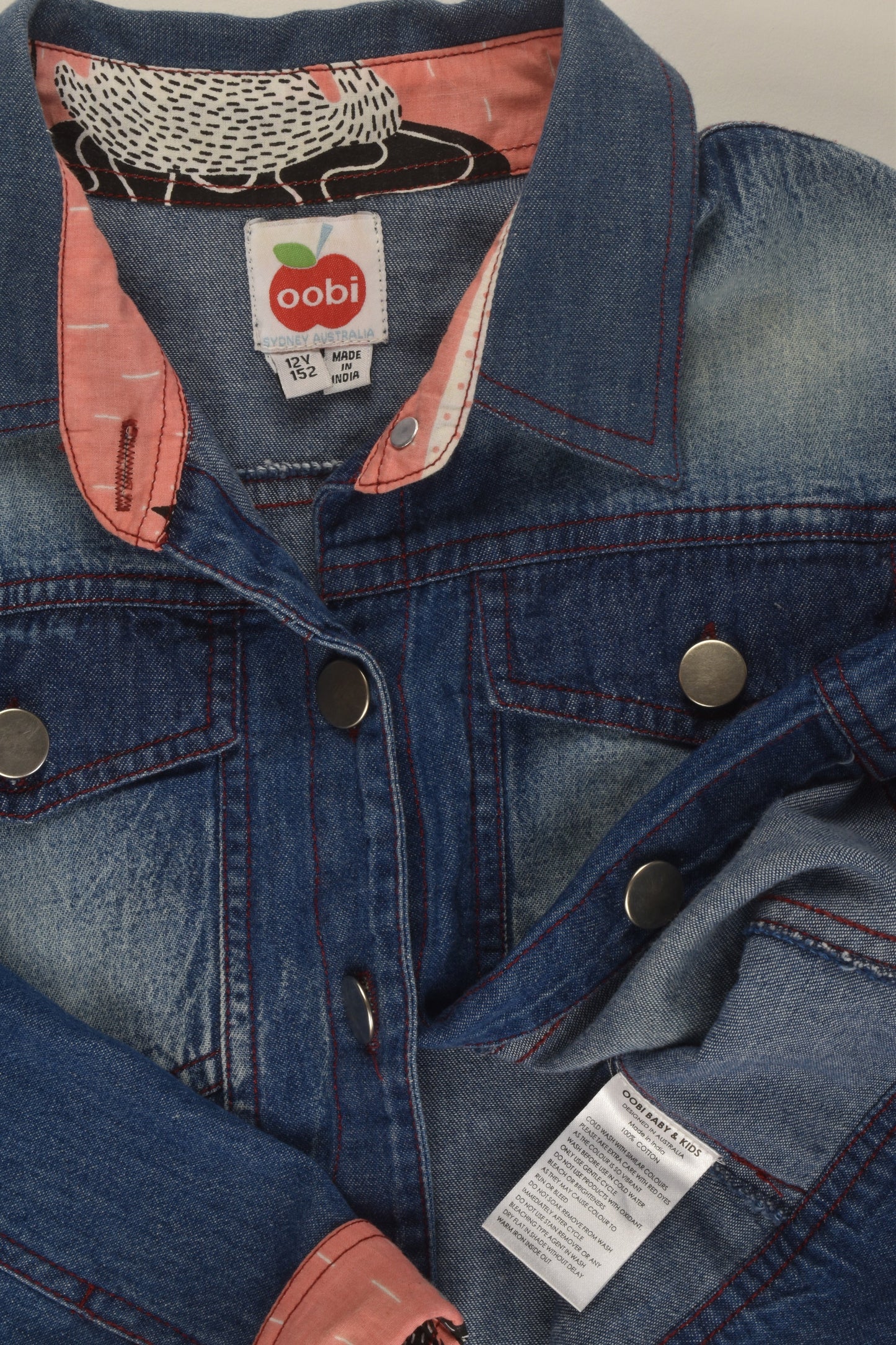Oobi Size 12 Swan Denim Jacket