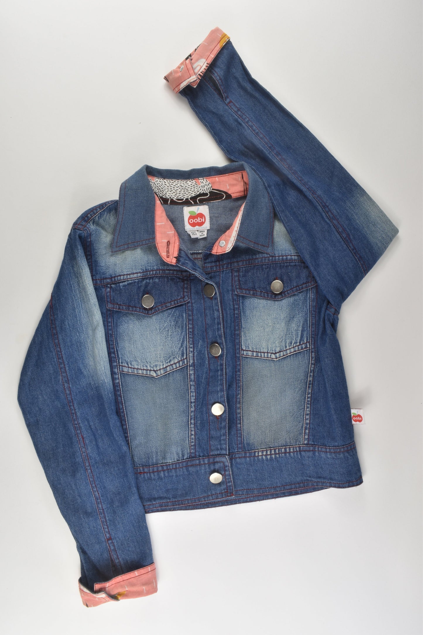 Oobi Size 12 Swan Denim Jacket
