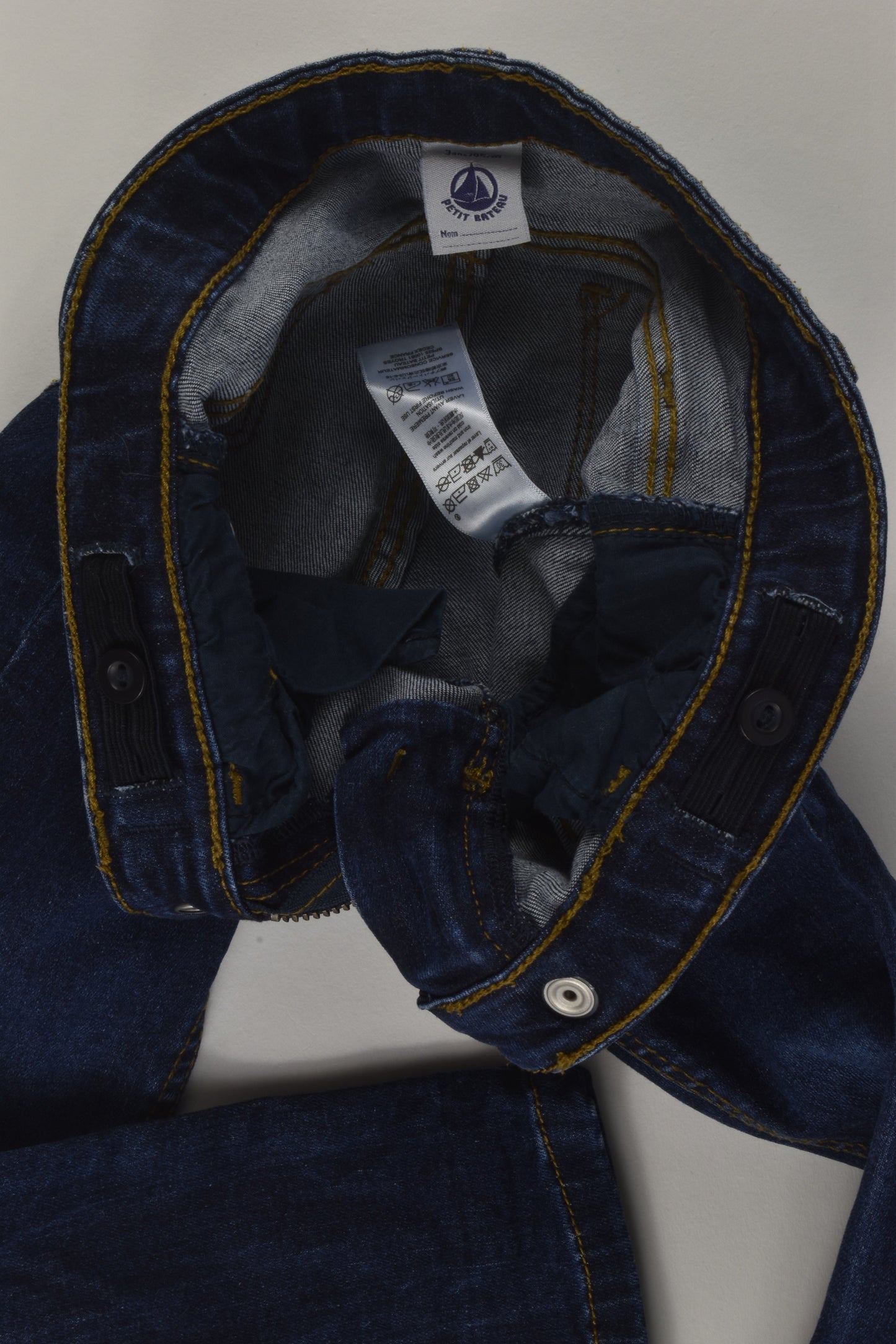Petit Bateau Size 3 (95 cm) Stretchy Denim Pants