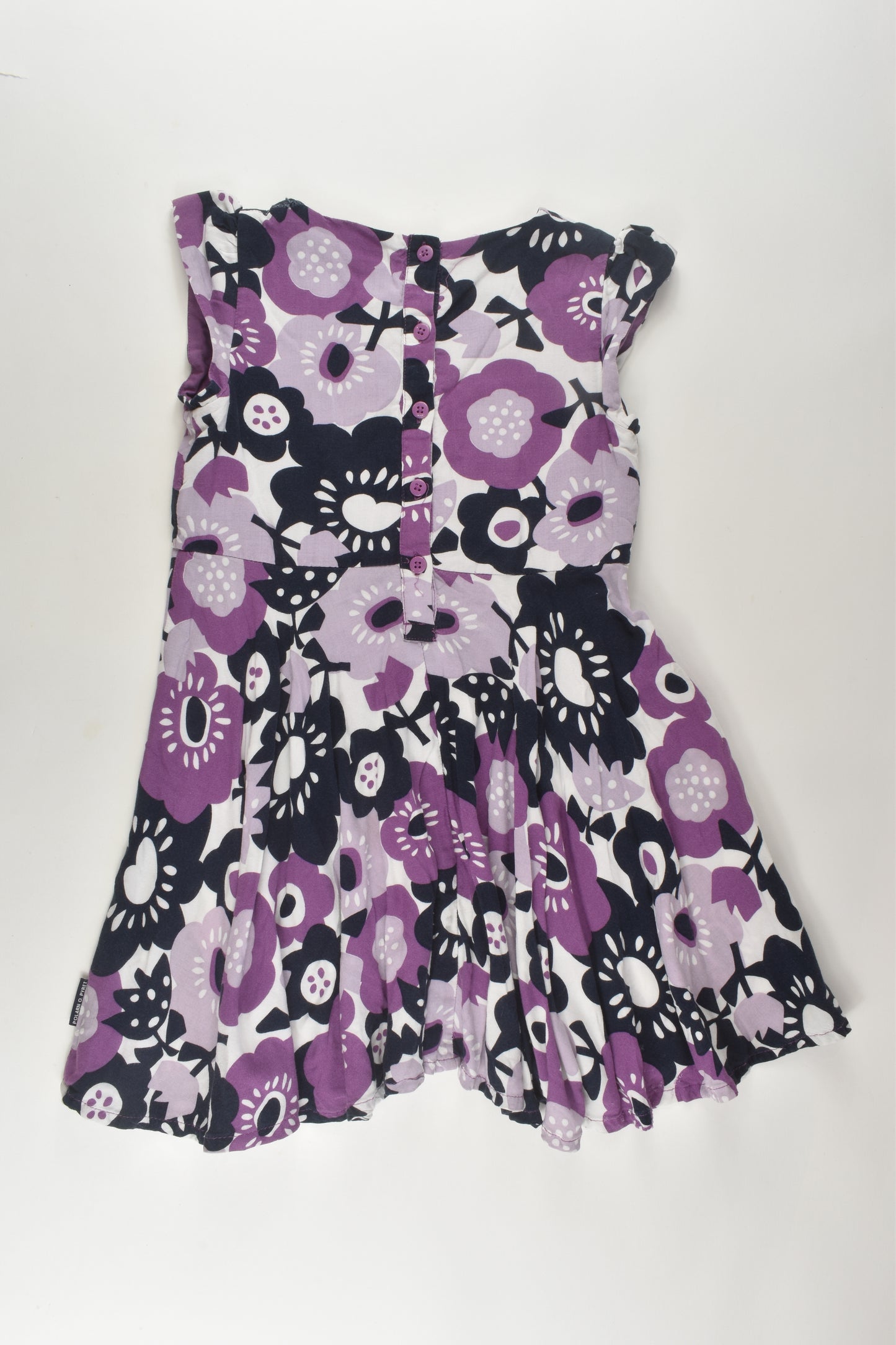 Polarn O. Pyret Size 4-5 Floral Viscose Dress