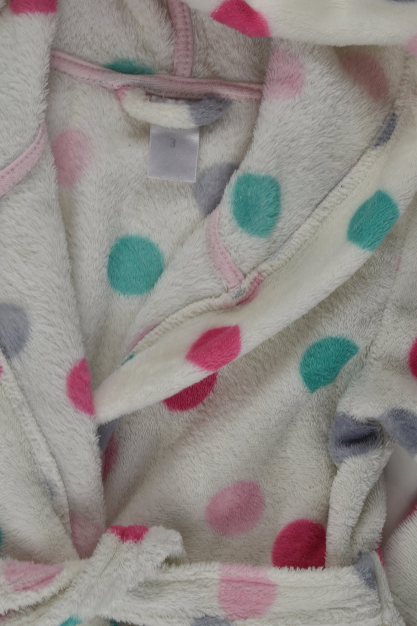 Polka Dots Size 3 Dressing Gown