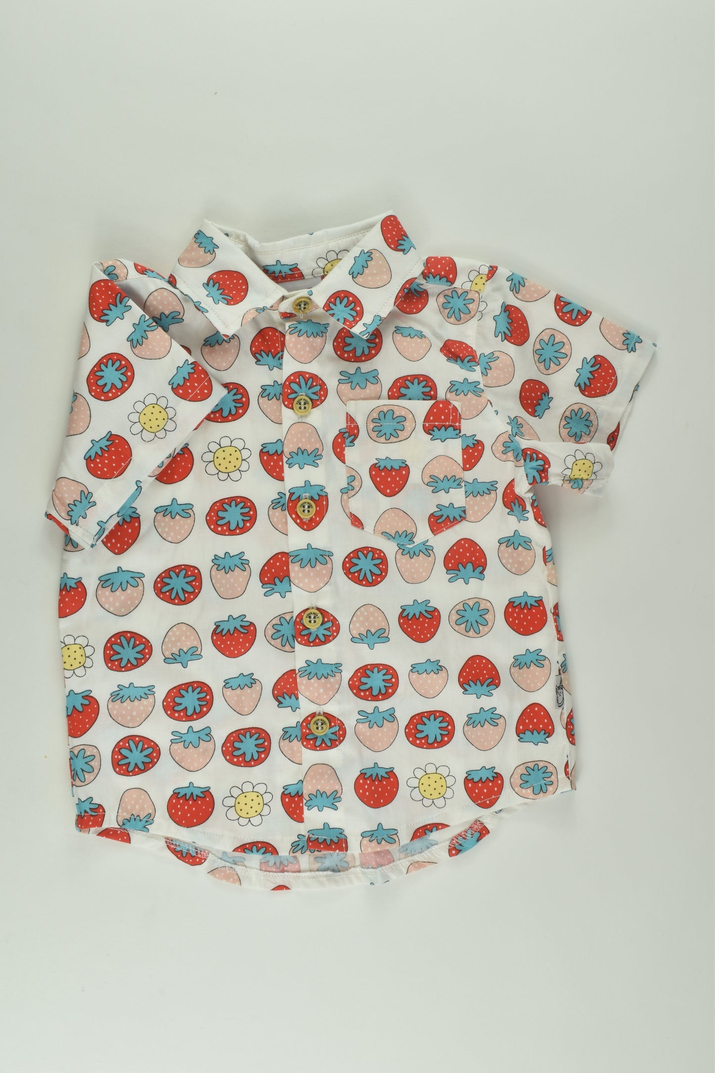 Pour Bebe by Couturekidz Size 2 Strawberry Button-up Shirt