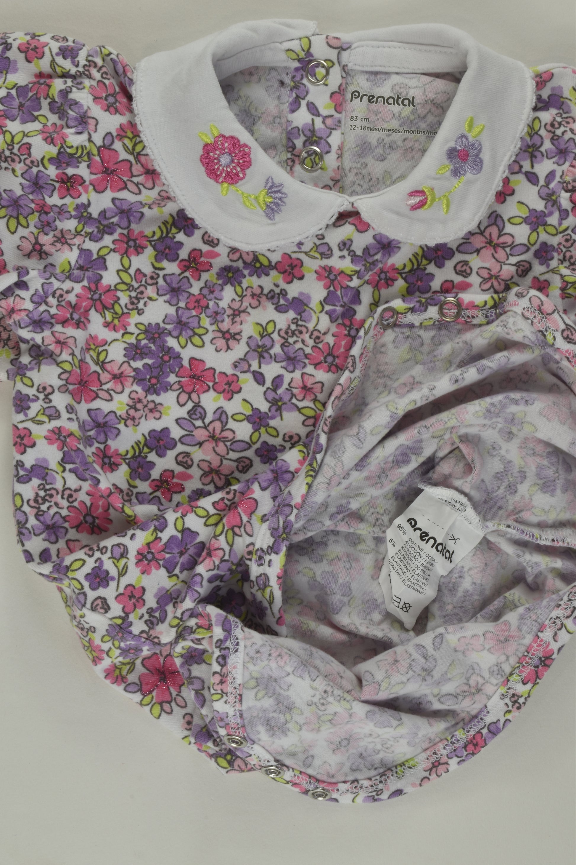 Prenatal Size 1 Liberty Print Bodysuit