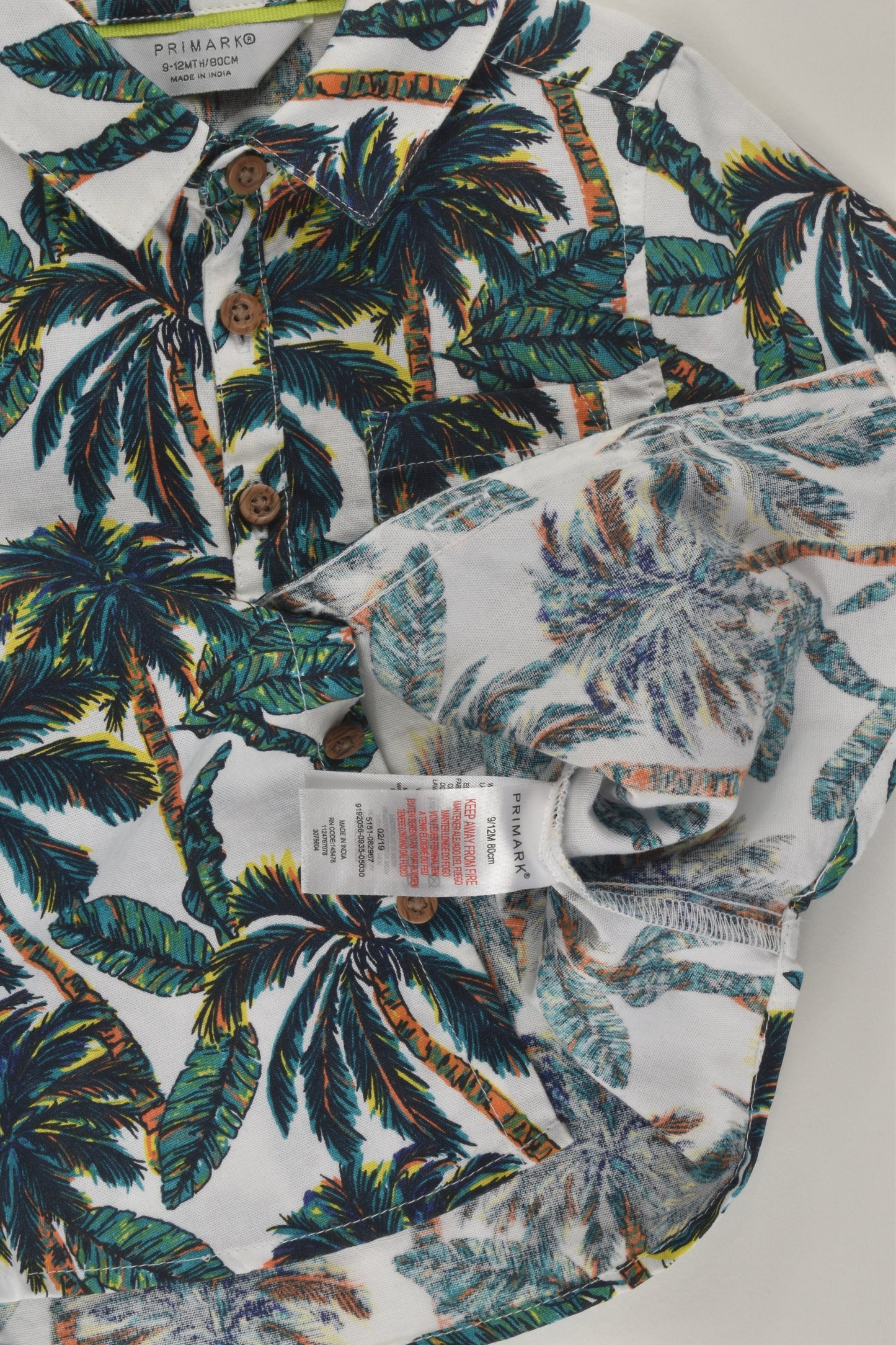 Primark Size 0 Palm Trees Shirt