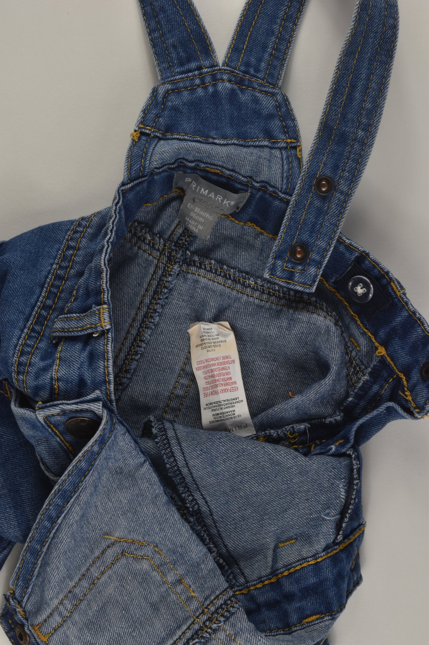 Primark Size 1 Short Denim Overalls
