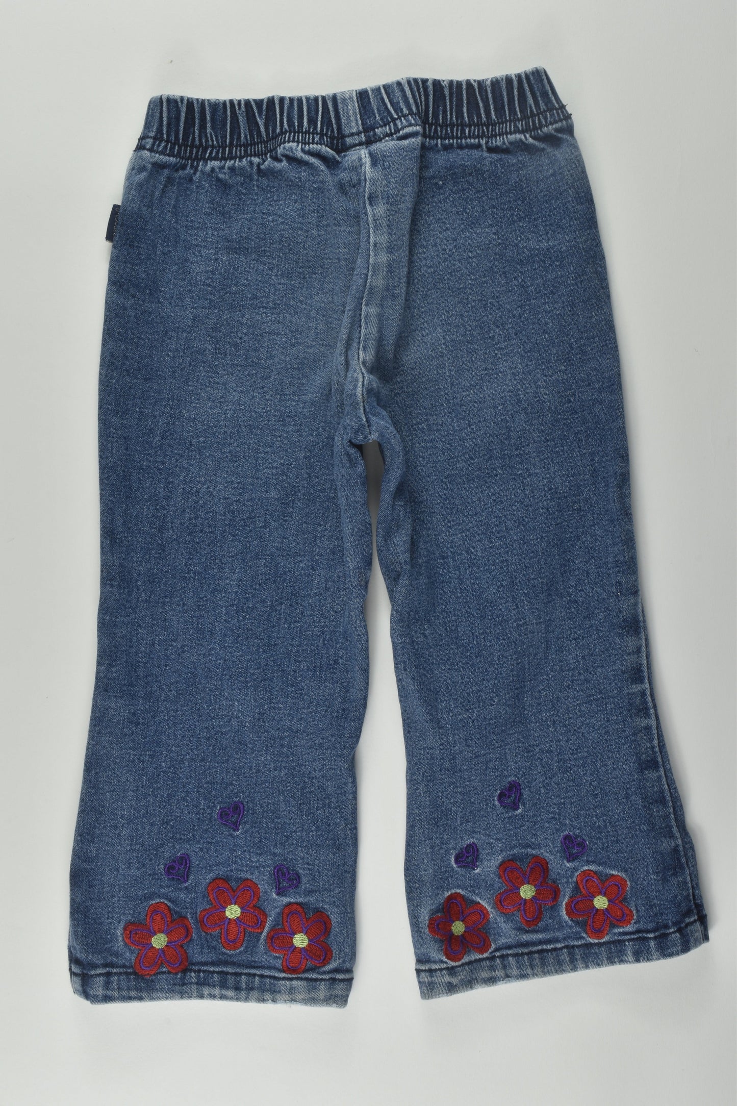 Pumpkin Patch Size 1 Embroidery Stretchy Denim Pants