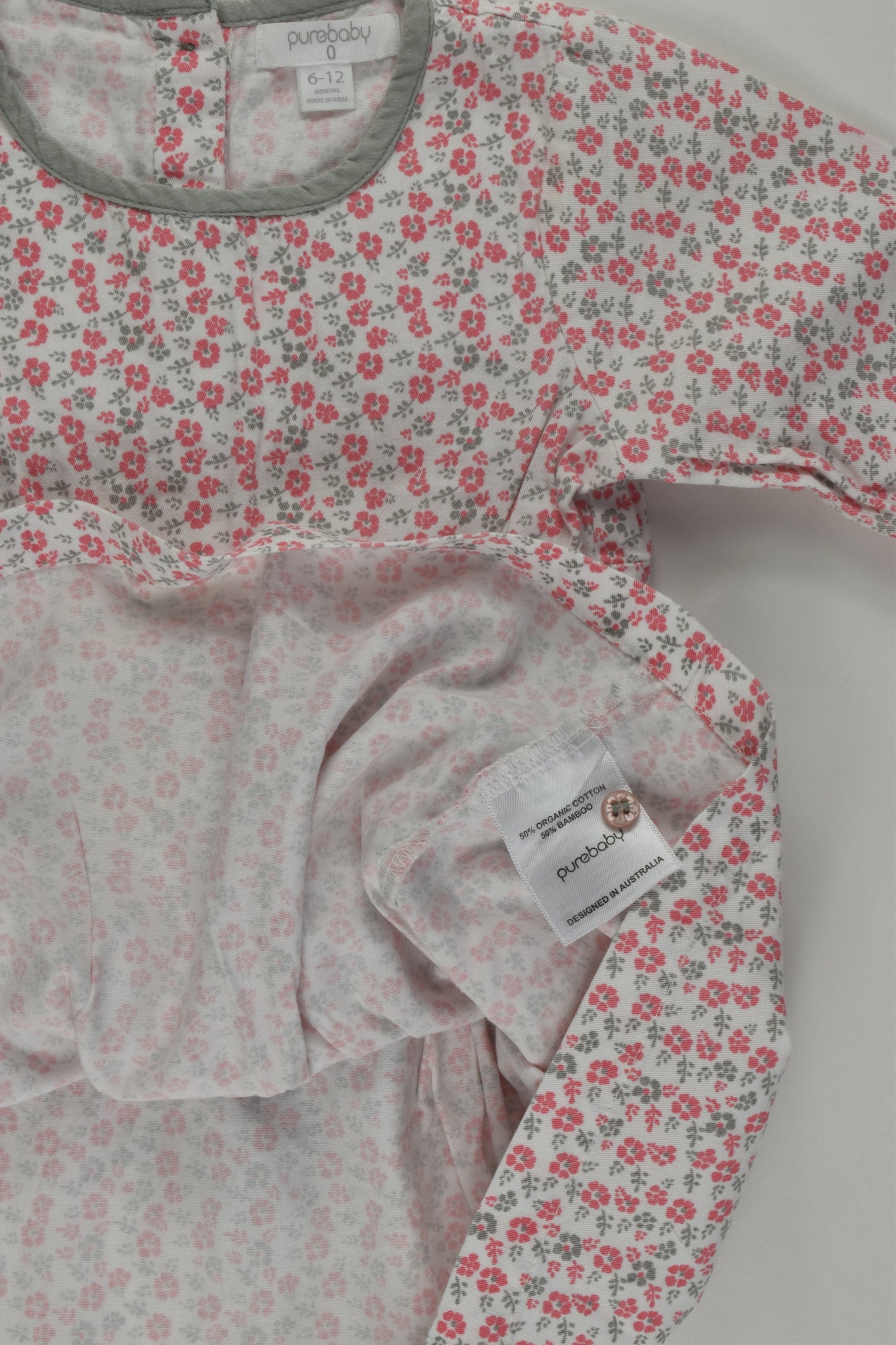 Purebaby Size 0 Floral Dress