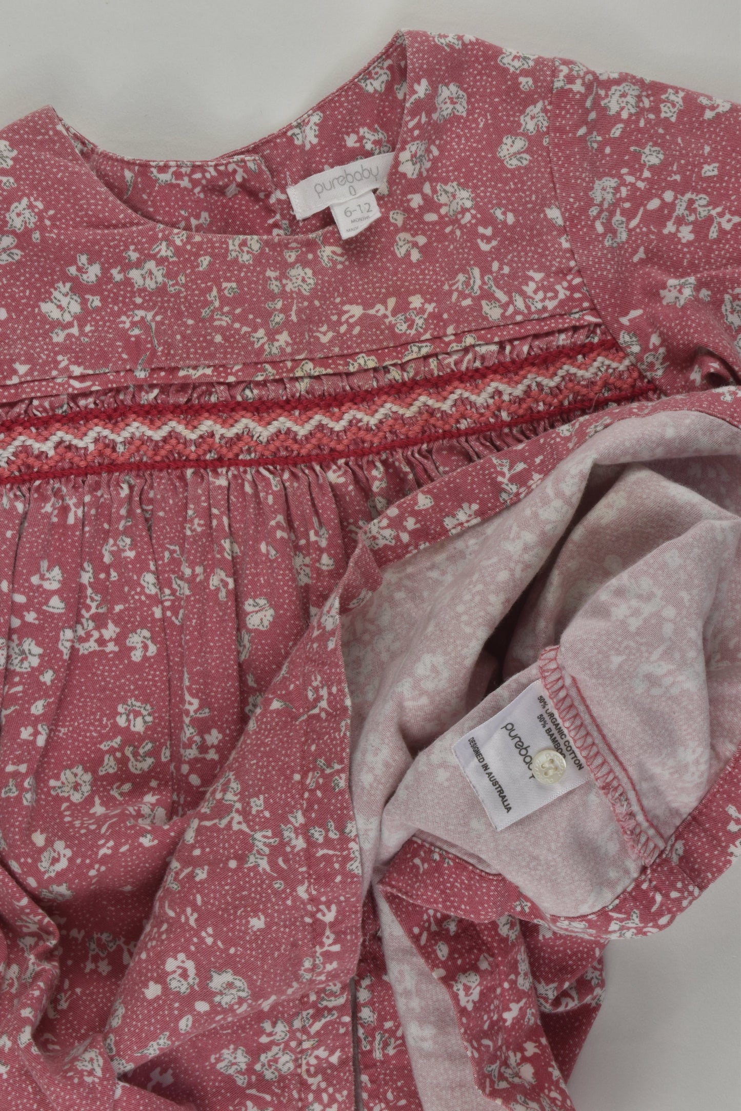 Purebaby Size 0 Smocked Dress